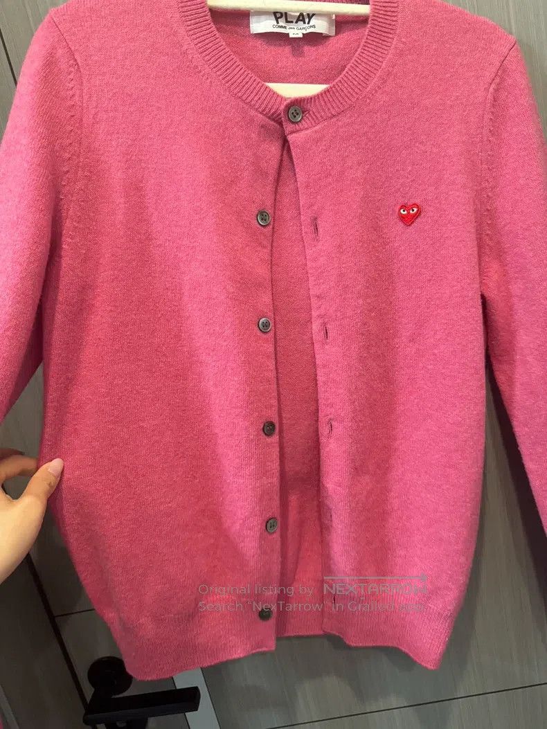 Other Comme Des Garcons Fuchsia wool knit cardigan Size M / US 6-8 / IT 42-44 - 4 Thumbnail