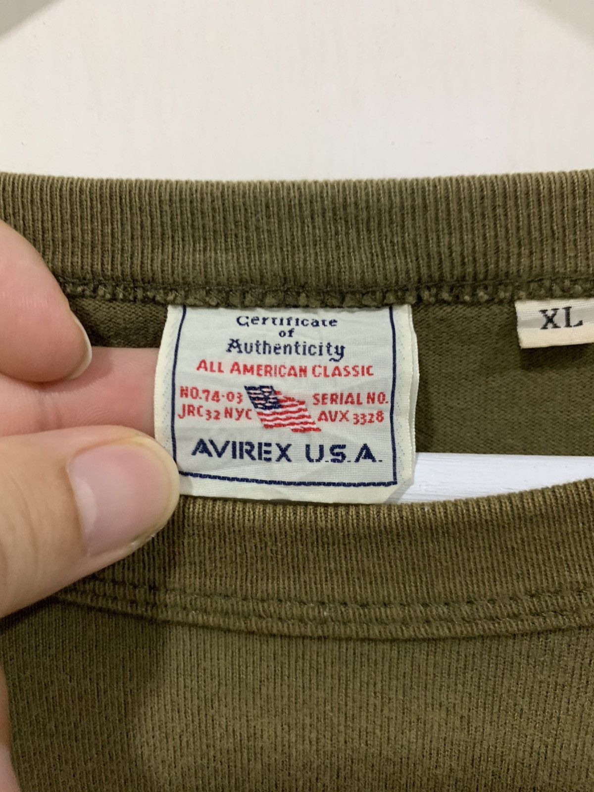 Avirex 🔥 🔥🔥 Avirex USA Army Style T-shirt Faded Colour Size US XL / EU 56 / 4 - 9 Thumbnail