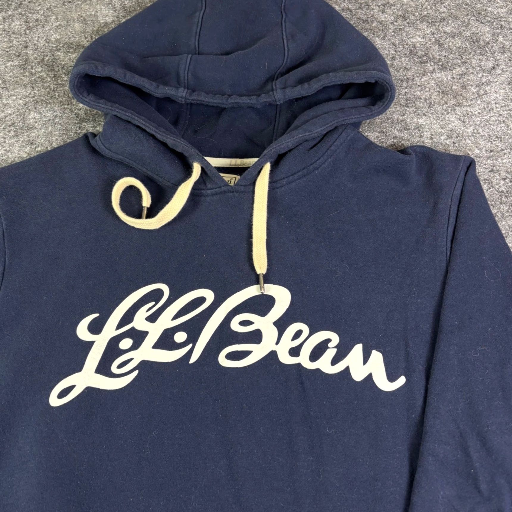 Vintage LL Bean Script Logo Hoodie Navy Blue Mens Large Pullover Fleece 515162 Size US L / EU 52-54 / 3 - 6 Thumbnail