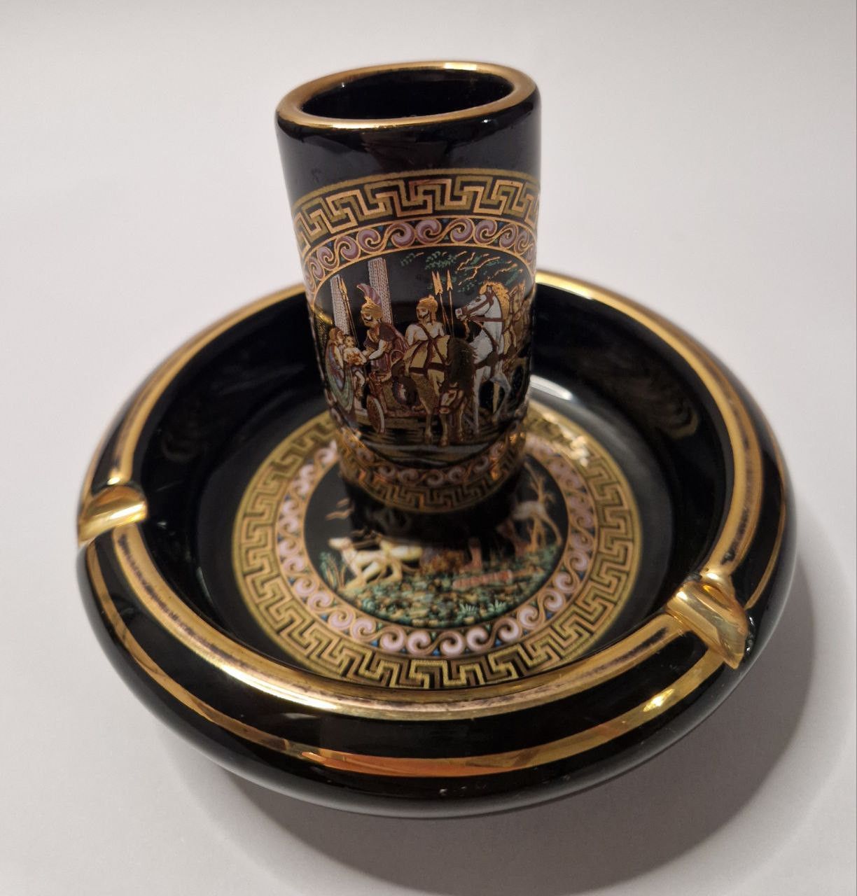 Vintage Vintage Greek “Special Fintias” Ashtray & Table Lighter Set Size ONE SIZE - 1 Thumbnail