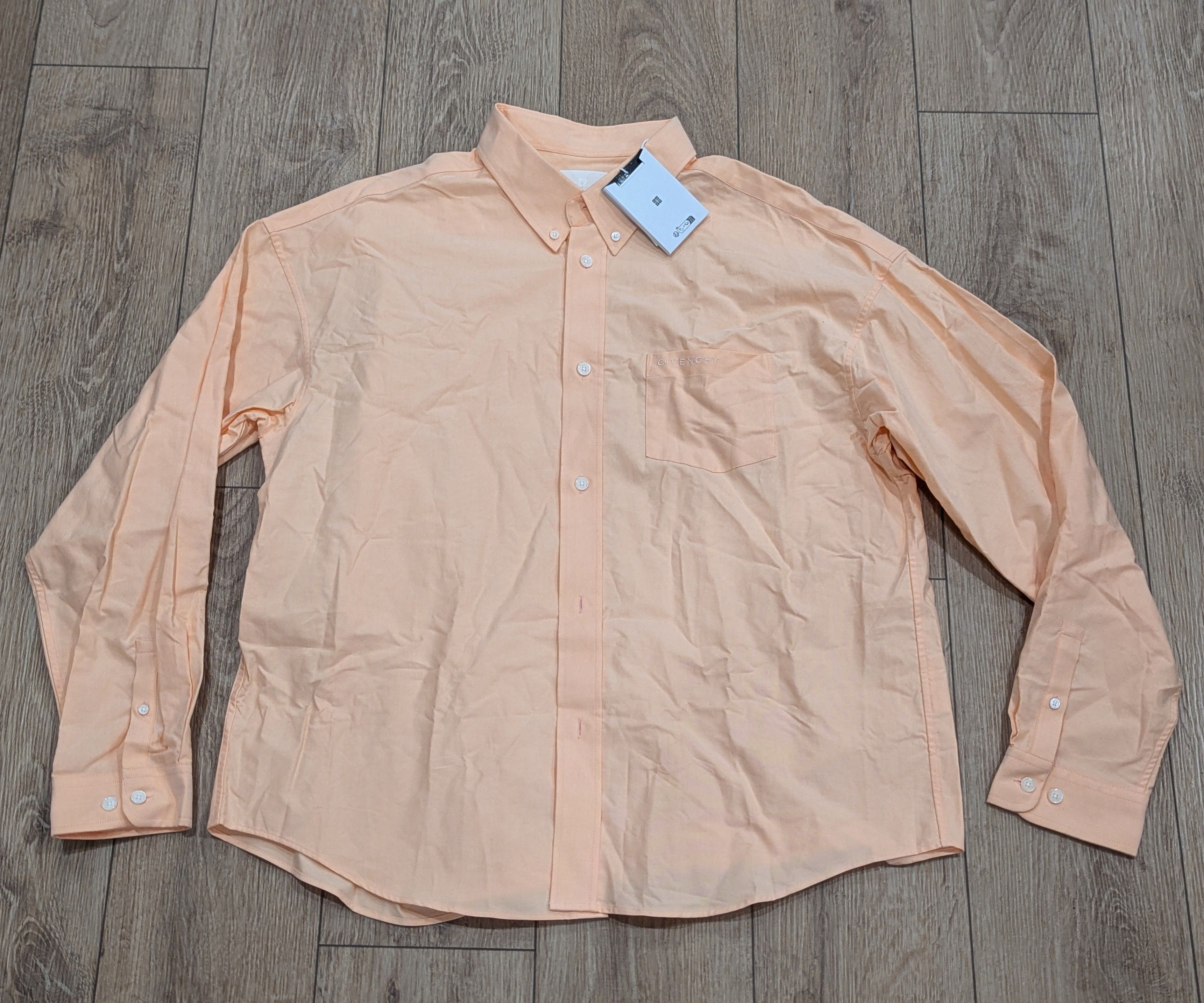 GIVENCHY Cotton Button Up Shirt Powder 40 US 15.75