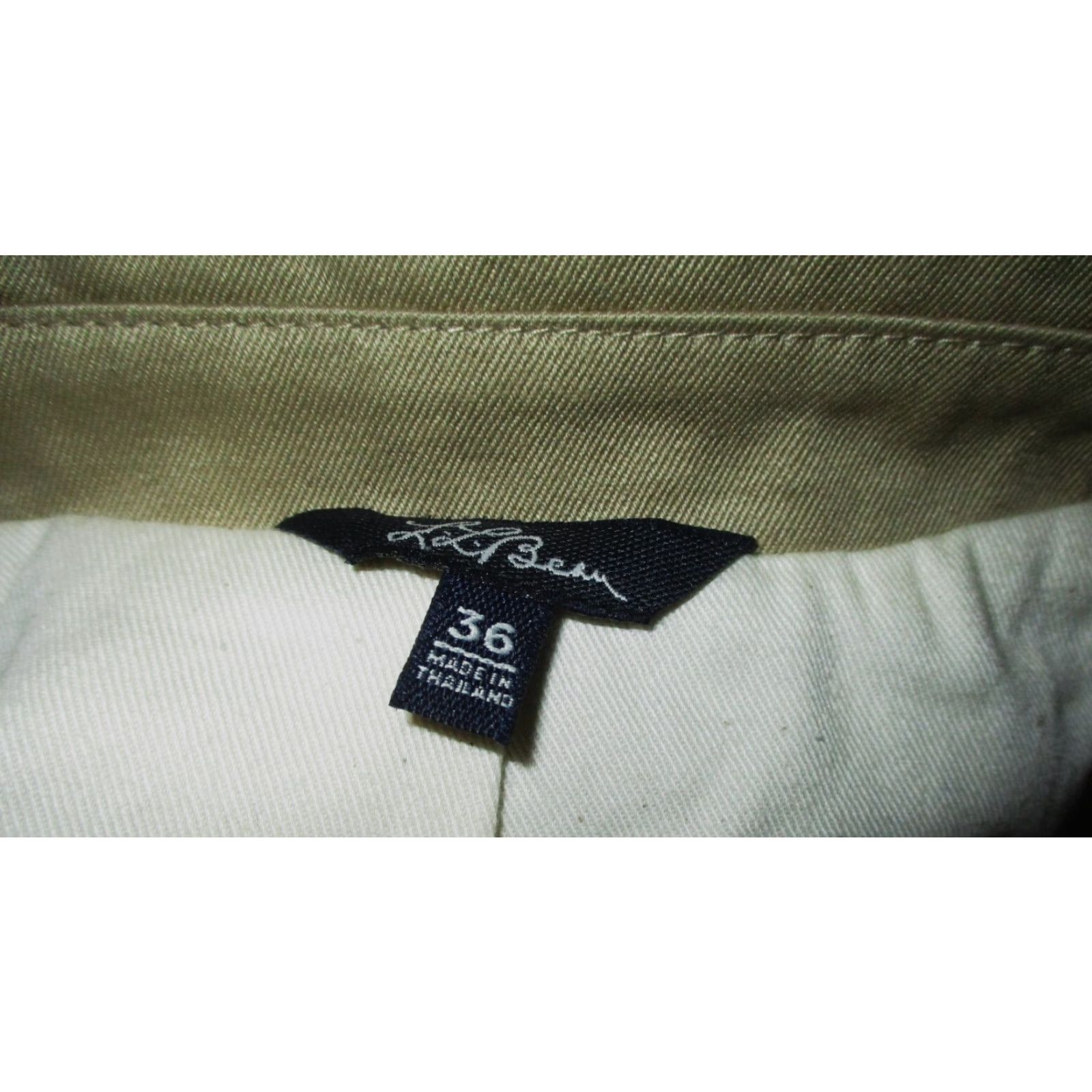Vintage L.L. Bean Blazer Shirt Men's Khaki Tan 100% Cotton NWOT Size 36 Vintage No Size 36R - 8 Thumbnail