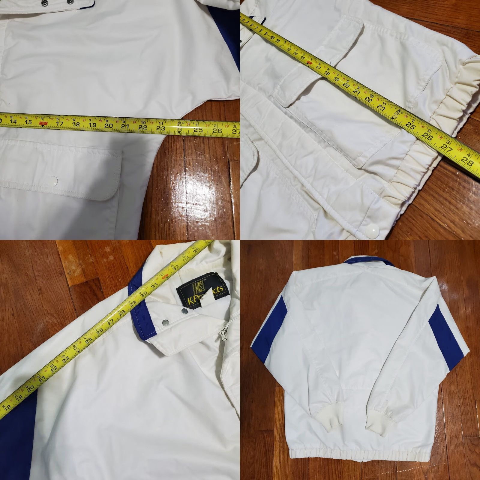 Vintage VINTAGE K-Products Windbreaker Jacket Men’s S White USA Made Full Zip Size US S / EU 44-46 / 1 - 8 Thumbnail