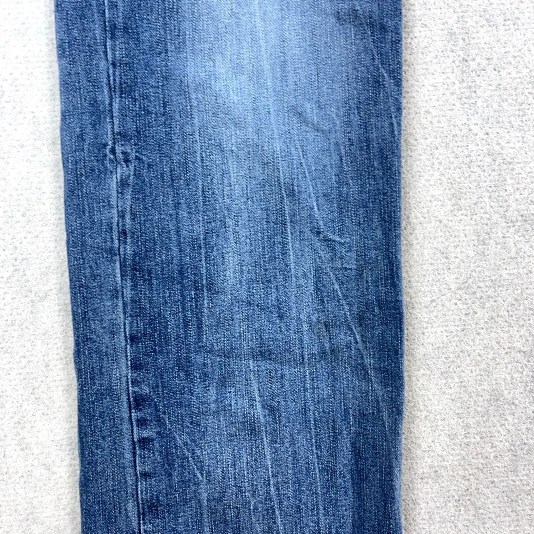 Denime AXEL Jeans Men 32x32 Slim Bootcut Medium Wash Denim Pants 5-Pocket Faded Blue Size US 32 / EU 48 - 6 Thumbnail