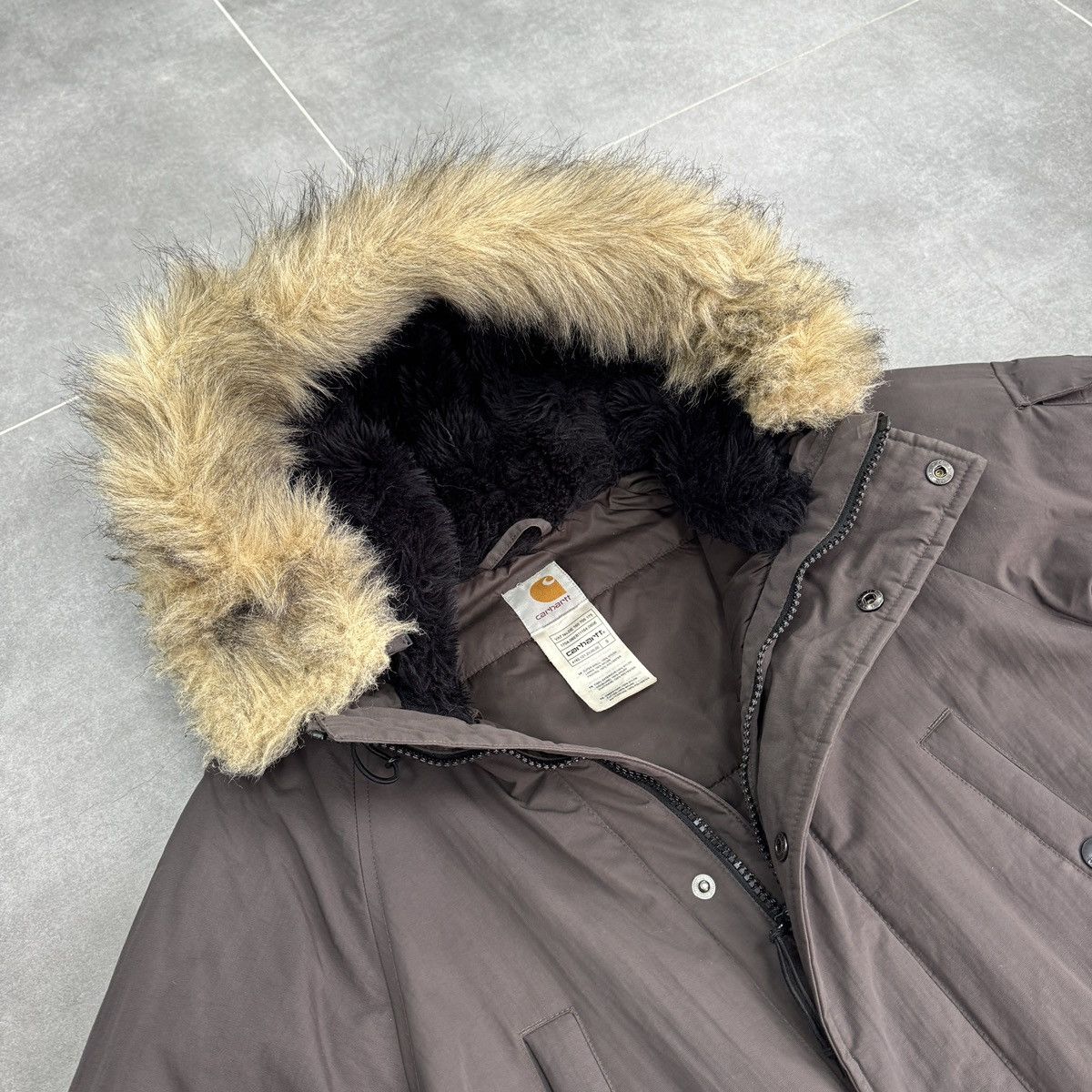 Carhartt Vintage Carhartt Anchorage Nylon Parka Jacket Hooded Brown Size US S / EU 44-46 / 1 - 12 Thumbnail