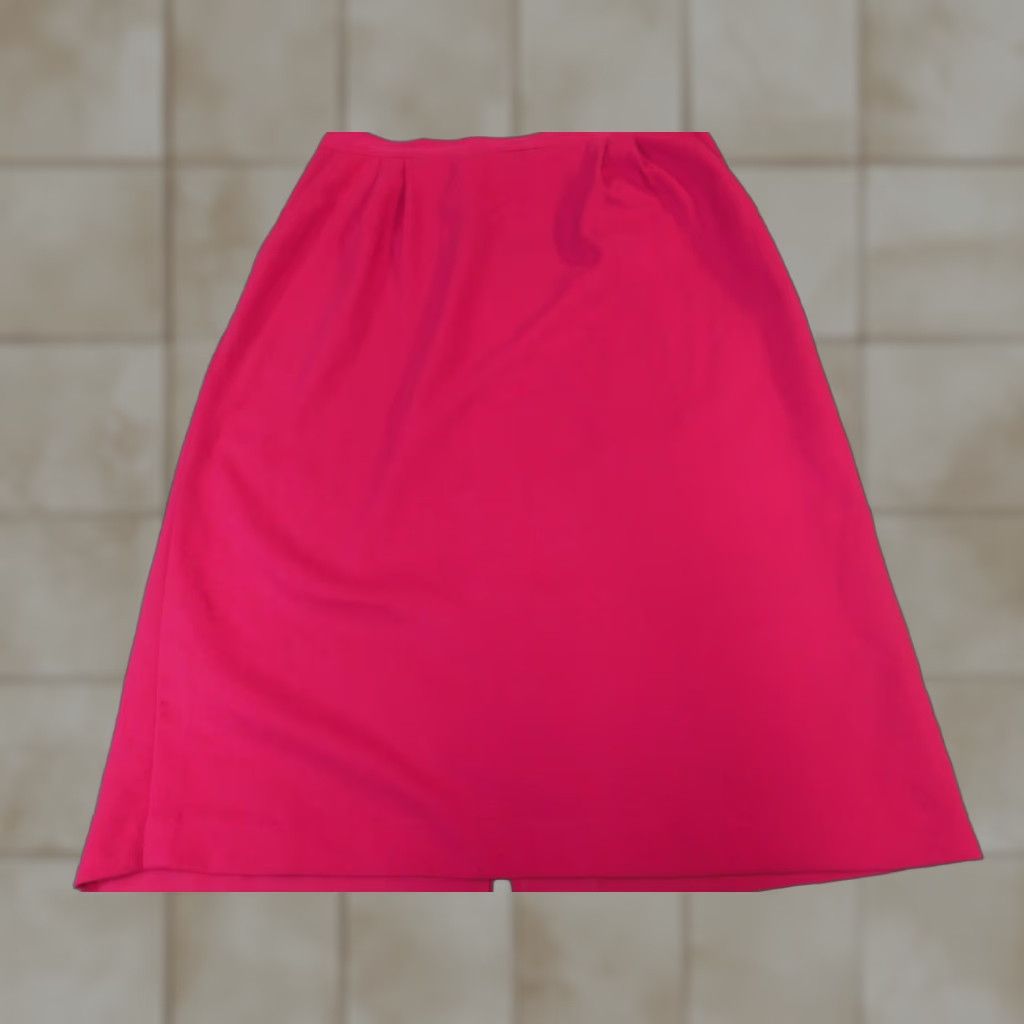 Worthington Worthington Womens Skirt 18 Tall Pink midi Zip A-Line Knee Length Casual Vintage No Size 40" / US 18 - 1 Thumbnail