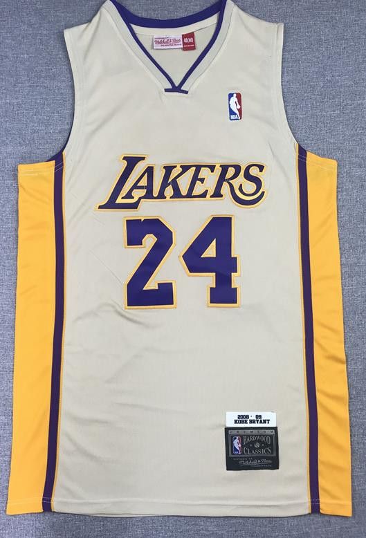 NBA Los Angeles Lakers #24 Kobe Bryant Jersey Beige Size US XXL / EU 58 / 5 - 2 Thumbnail