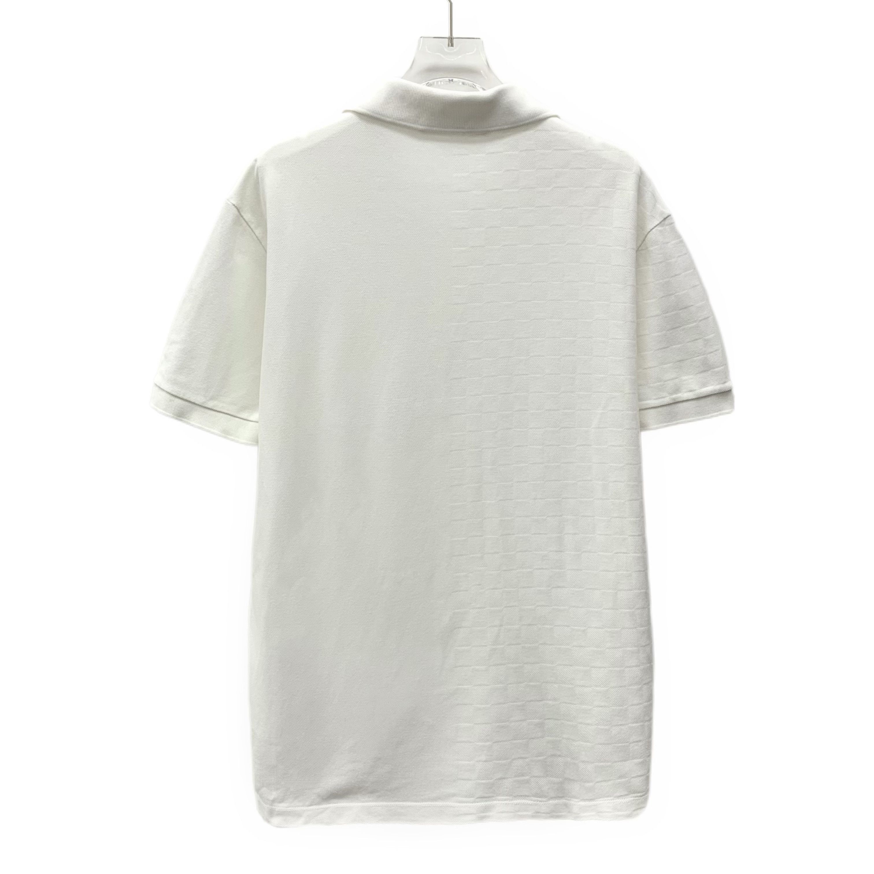 Louis Vuitton Louis Vuitton Polo – White Damier Cotton (Size L) Size US L / EU 52-54 / 3 - 8 Thumbnail