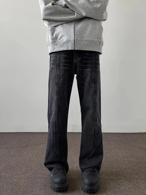 Japanese Brand Retro loose straight leg micro flared jeans Size US 32 / EU 48 - 1 Thumbnail
