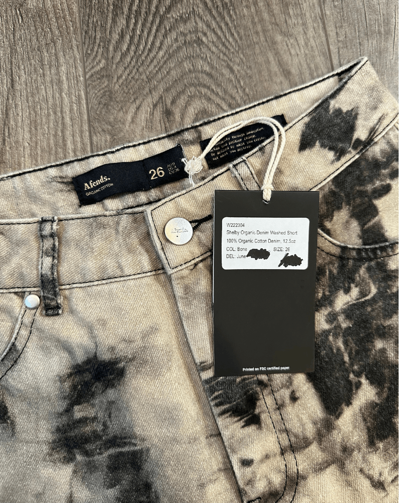 Afends Sample NWT Afends - Shelby - Organic Denim Washed Shorts 26 Size 26" / US 2 / IT 38 - 5 Thumbnail