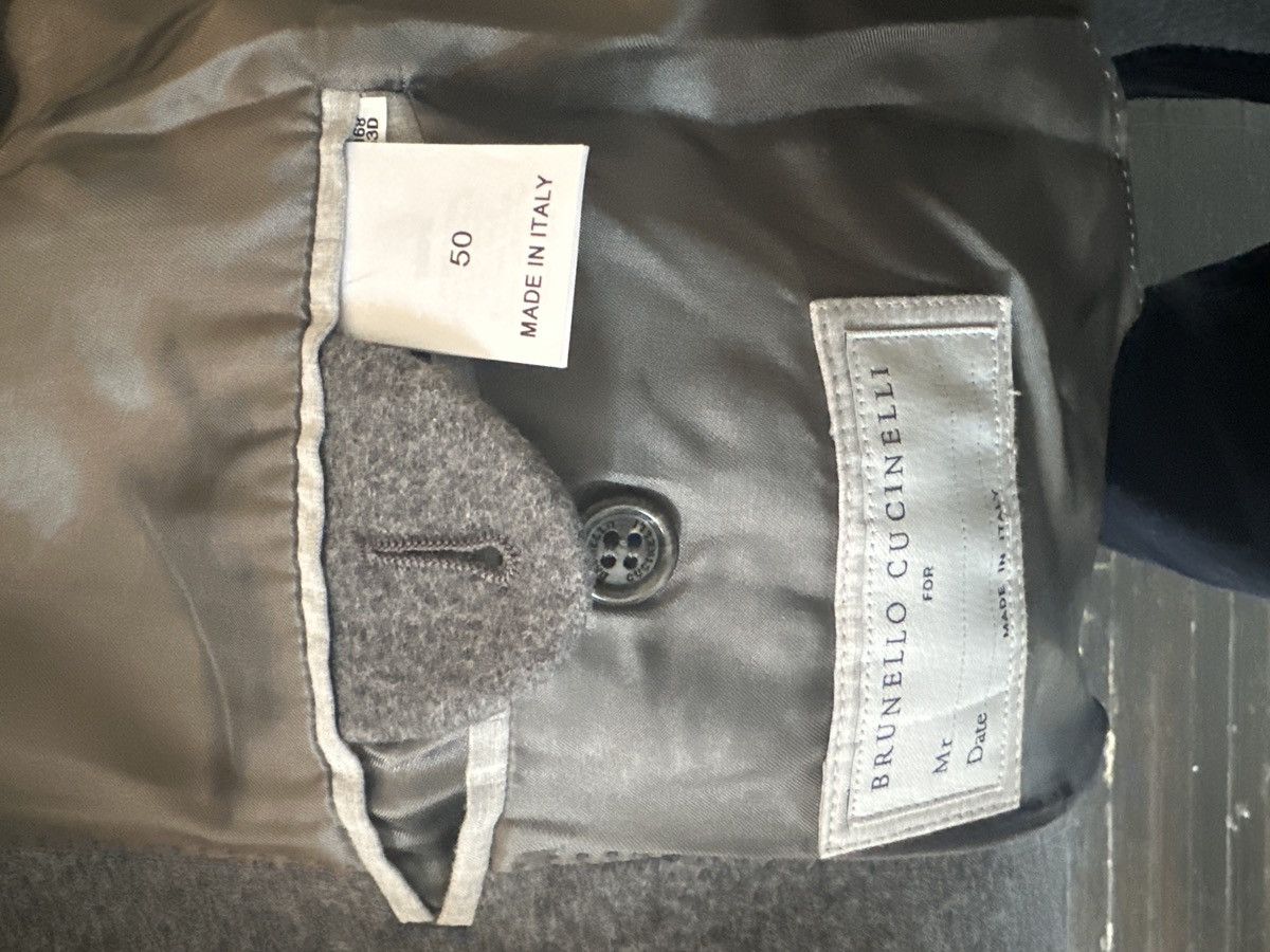Brunello Cucinelli NWT-Brunello Cucinelli Gray Overcoat Button Closure Size 50 Size US L / EU 52-54 / 3 - 10 Thumbnail