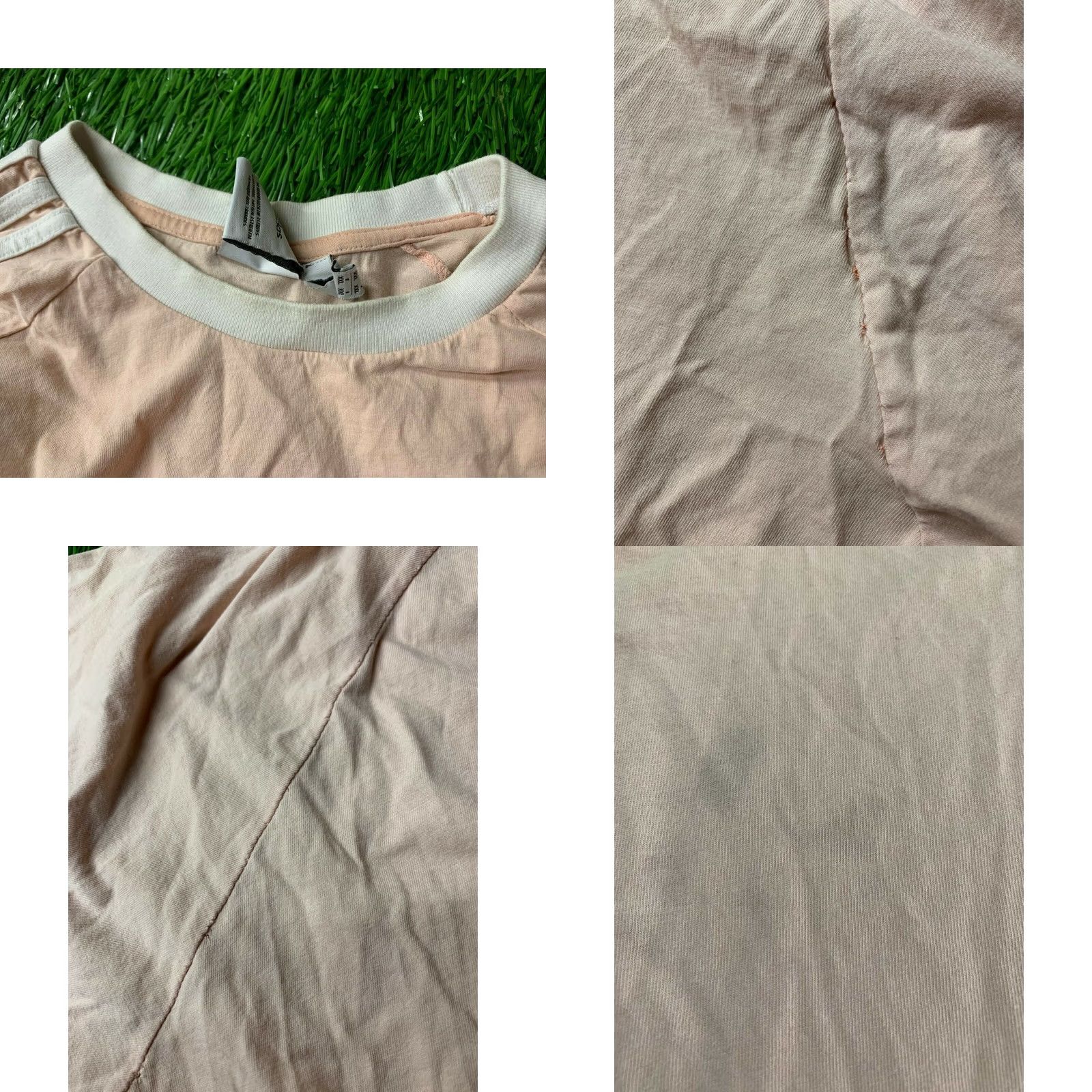 Adidas ADIDAS ORIGINAL T-SHIRT Mens CLASSIC Peach and White SIZE XXL CASUAL SHIRT JERSEY Size US XXL / EU 58 / 5 - 8 Thumbnail