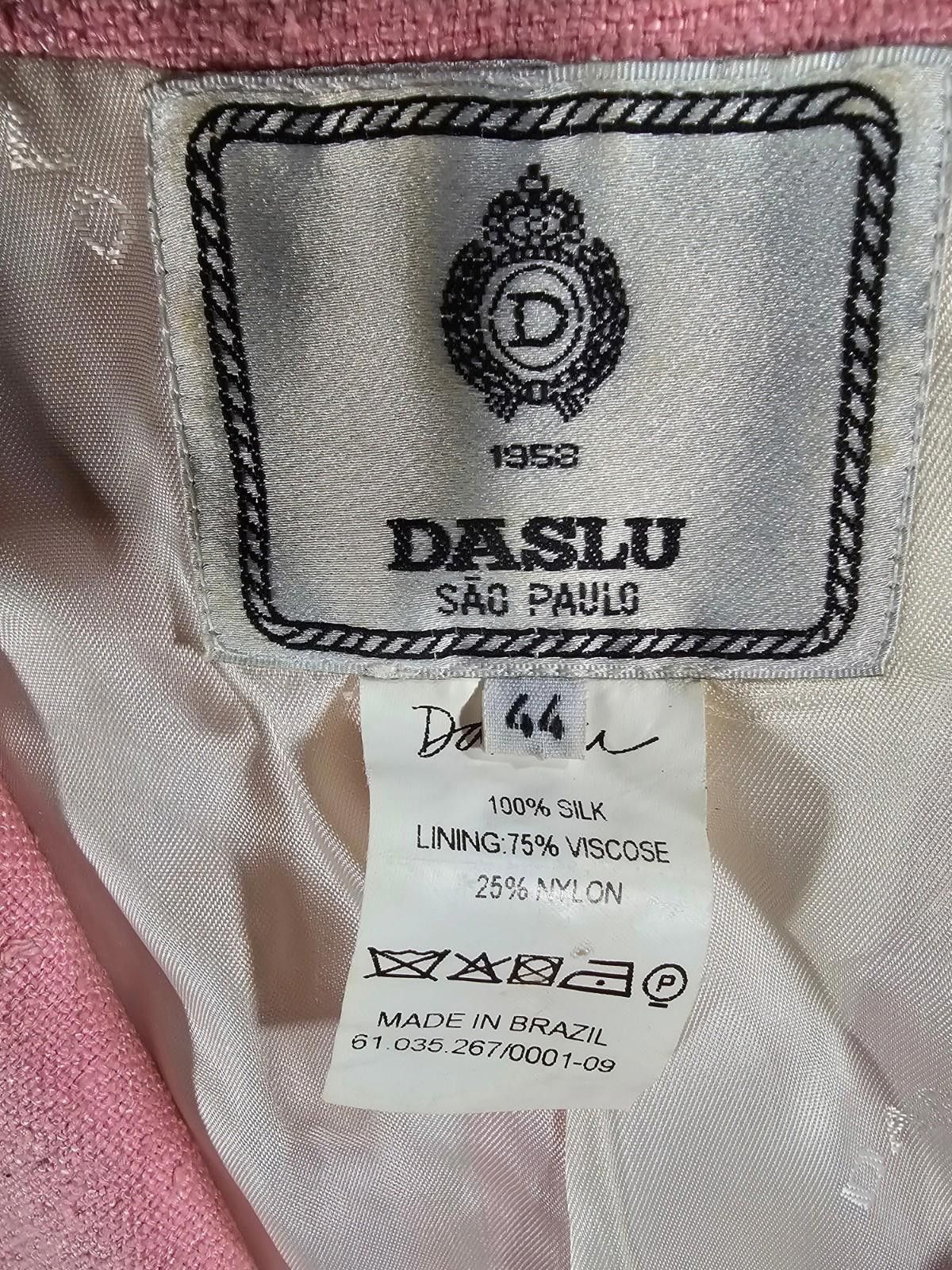 Designer Daslu Sao Paulo Brazil Pink silk over coat Sz 44 Size M / US 6-8 / IT 42-44 - 2 Thumbnail