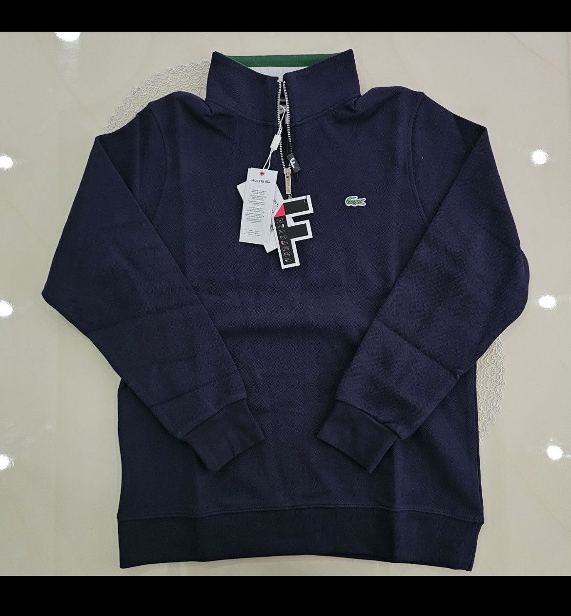 Lacoste Lacoste Half Zip Sweatshirt – Size M – Navy Size US M / EU 48-50 / 2 - 1 Thumbnail