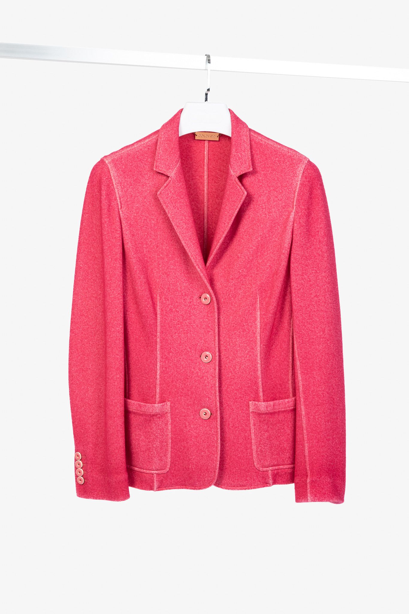 Colombo Colombo Kate Pink Cashmere-Blend Knit Blazer Size S / US 4 / IT 40 - 1 Thumbnail
