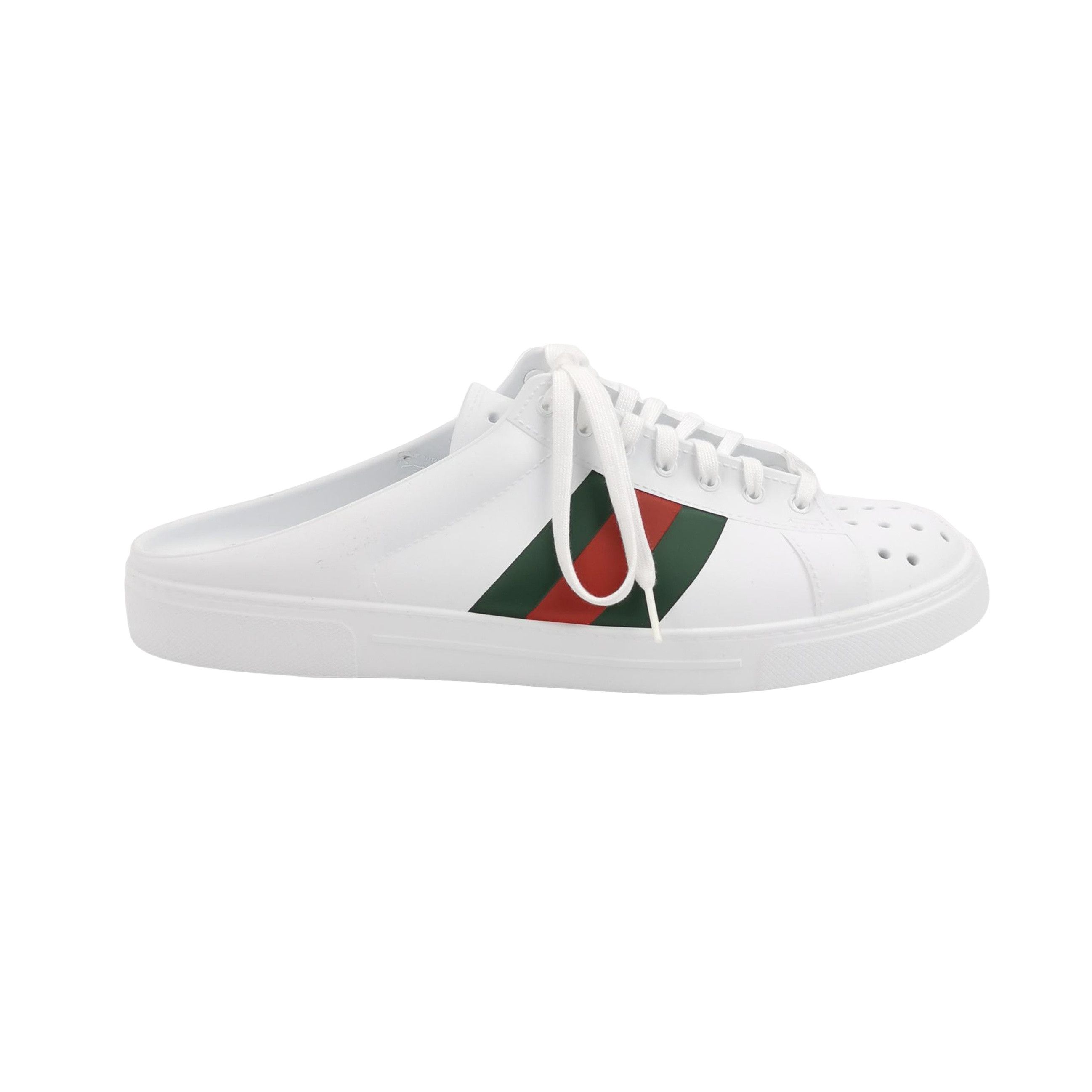 Gucci Gucci Ace Web Stripe Lace-Up Slides 45 Size US 12 / EU 45 - 1 Thumbnail
