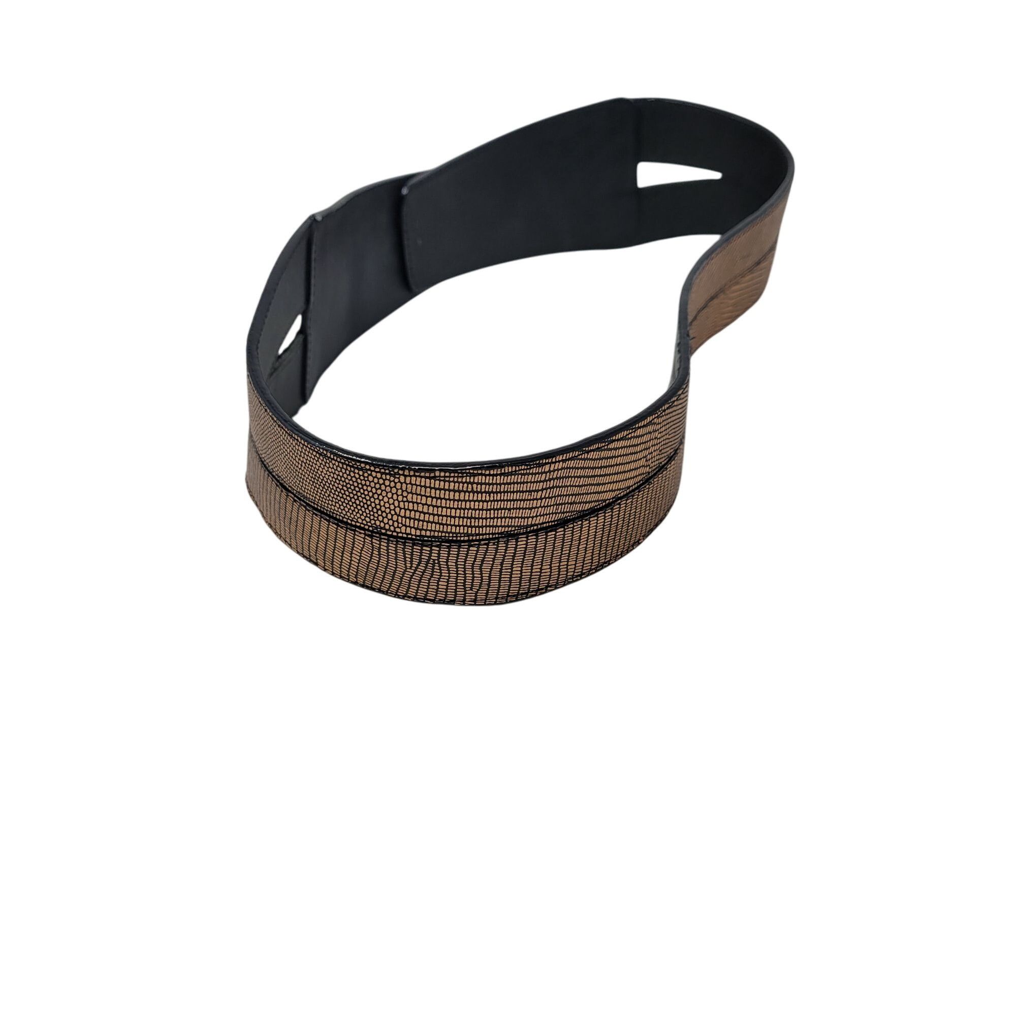 Reiss Reiss Womens Waist Belt Patent Leather Metallic Copper Doubl Size ONE SIZE - 7 Thumbnail