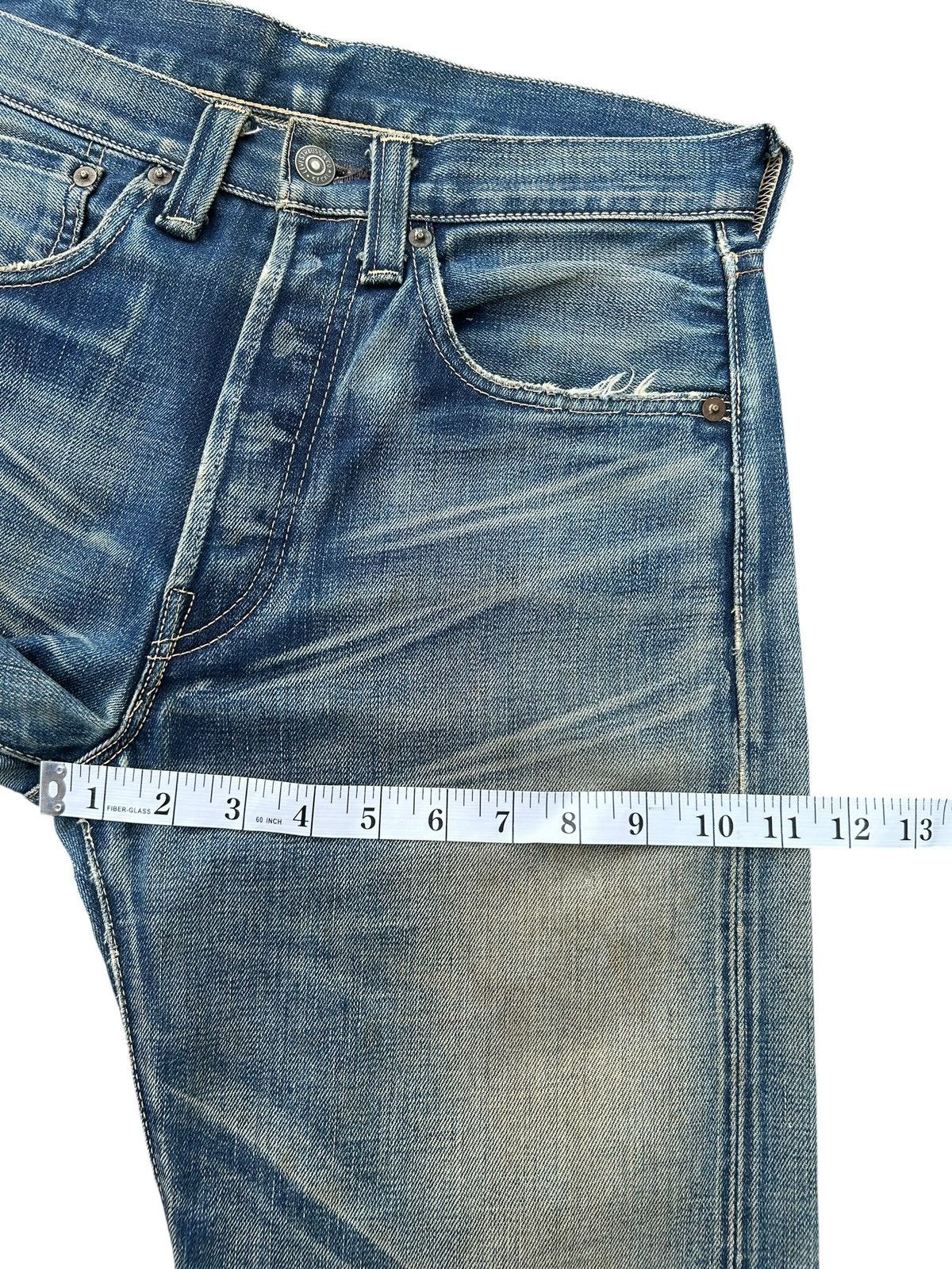 Kapital Vintage Levis Big E Selvedge Distressed Denim Jeans Size US 30 / EU 46 - 20 Thumbnail