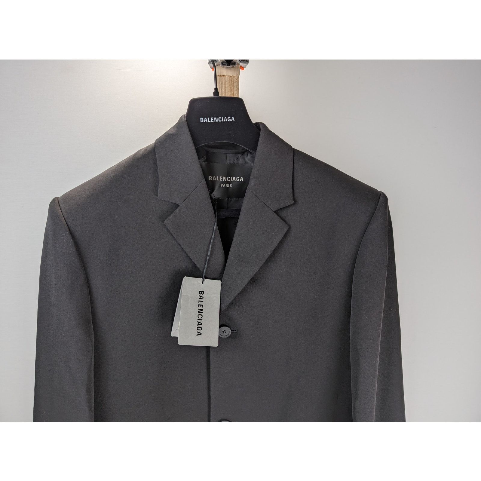 Balenciaga o1rshd1 Barathea Coat in Black Size US M / EU 48-50 / 2 - 3 Thumbnail