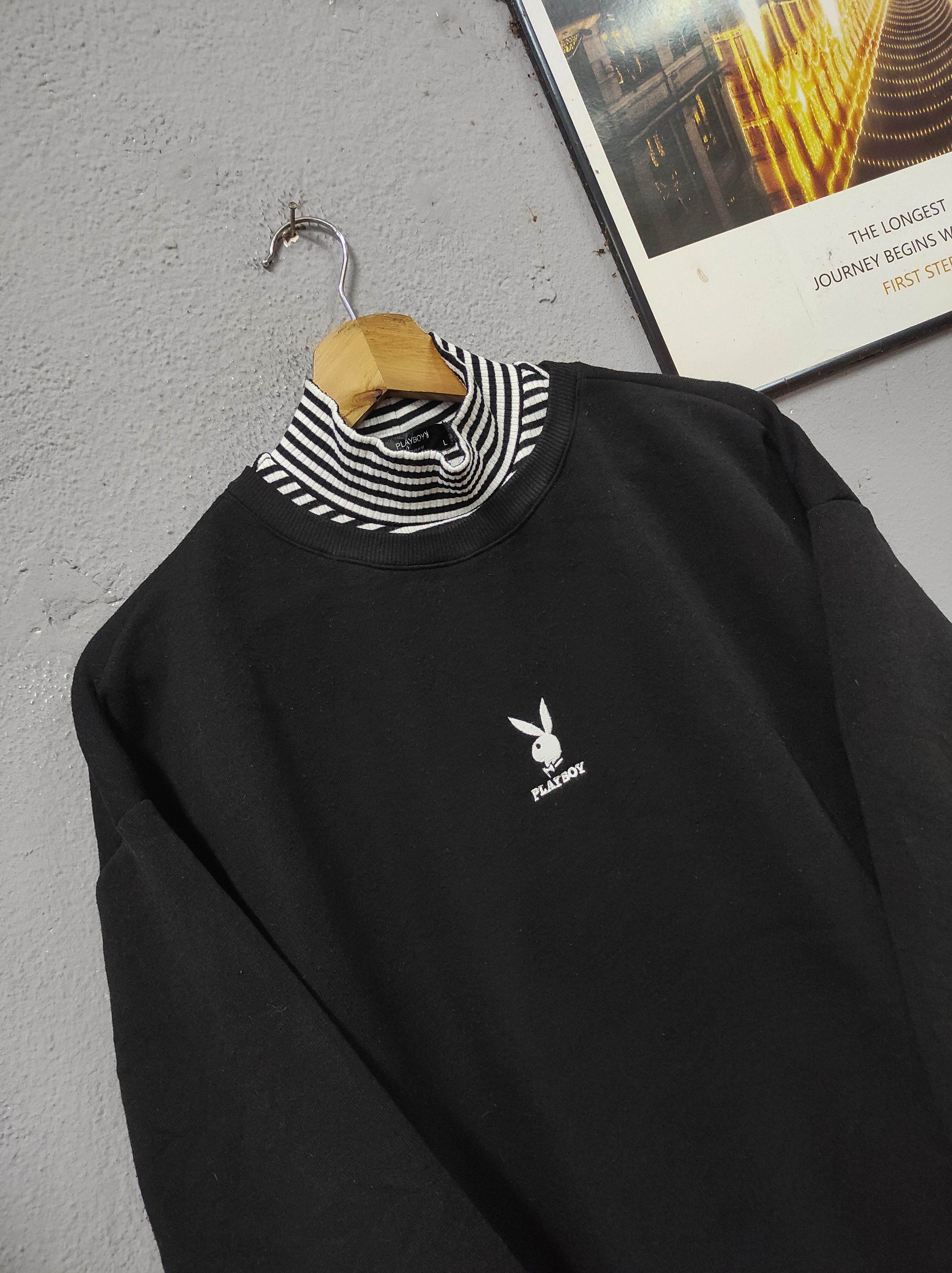 Playboy PLAYBOY CENTRE LOGO SWEATSHIRT OVERSIZED BAGGY Size L / US 10 / IT 46 - 2 Thumbnail