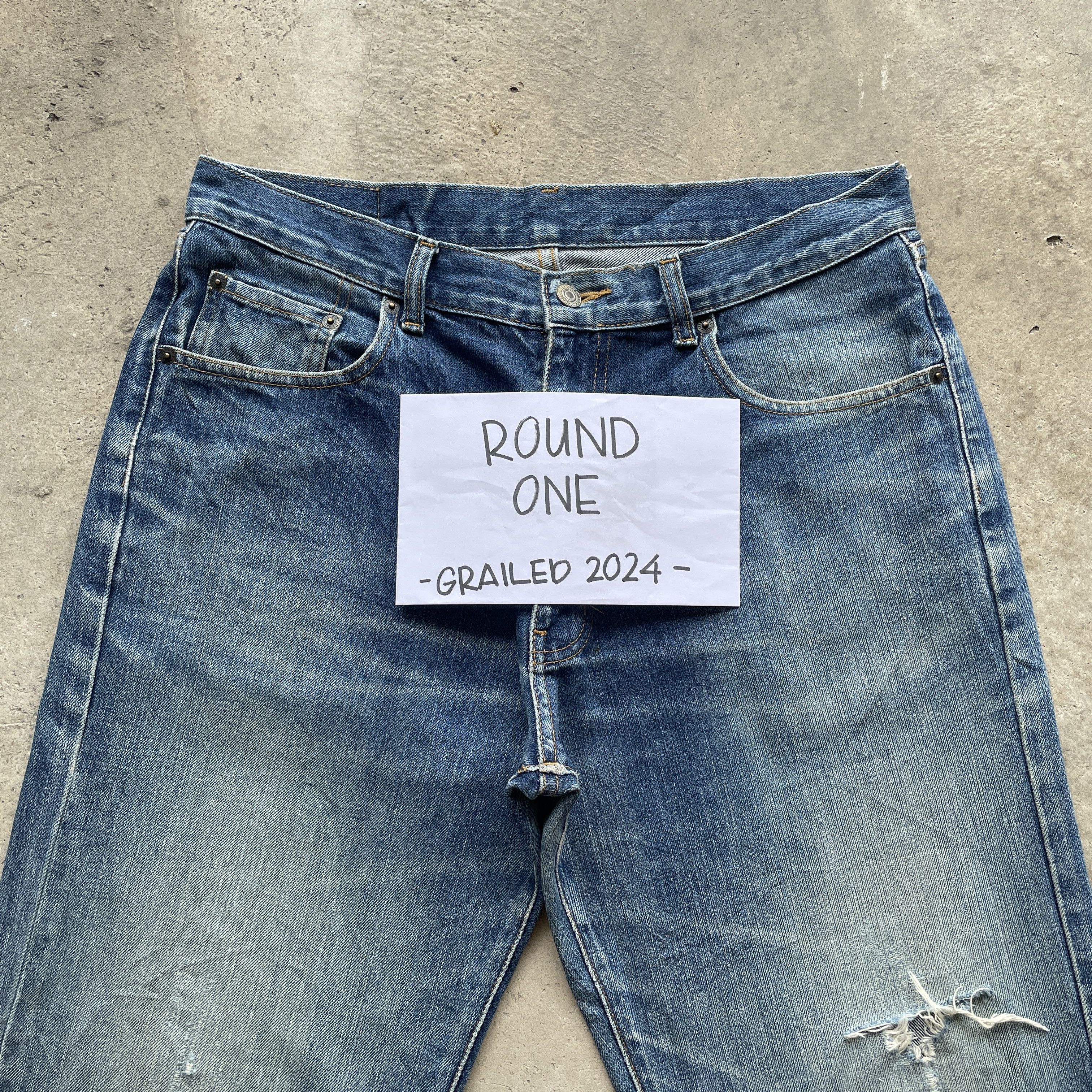 Japanese Brand × Vintage Vintage Distressed Baggy Japan Jeans Faded Denim Pants W33 Size US 33 - 3 Thumbnail