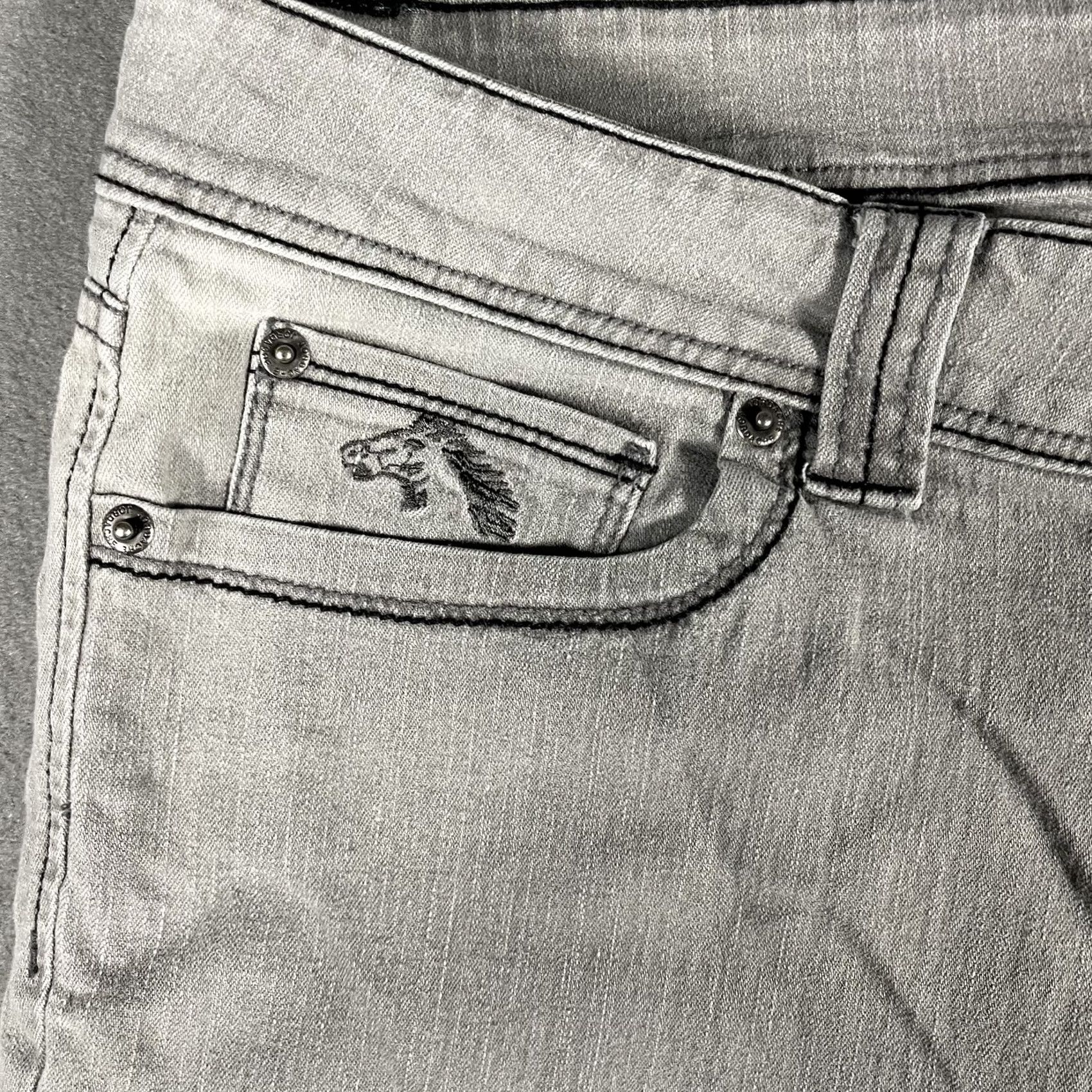Jordache Jordache Jeans Womens 14 Gray Bootcut Stretch Embroidered Pocket Casual Pants Size 36" / US 14 / IT 50 - 5 Thumbnail