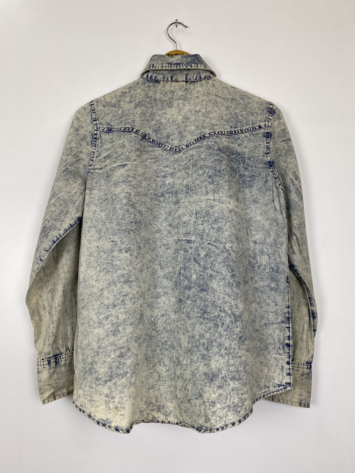 Japanese Brand × Vintage One Way Distress Denim Shirt Size US S / EU 44-46 / 1 - 9 Thumbnail