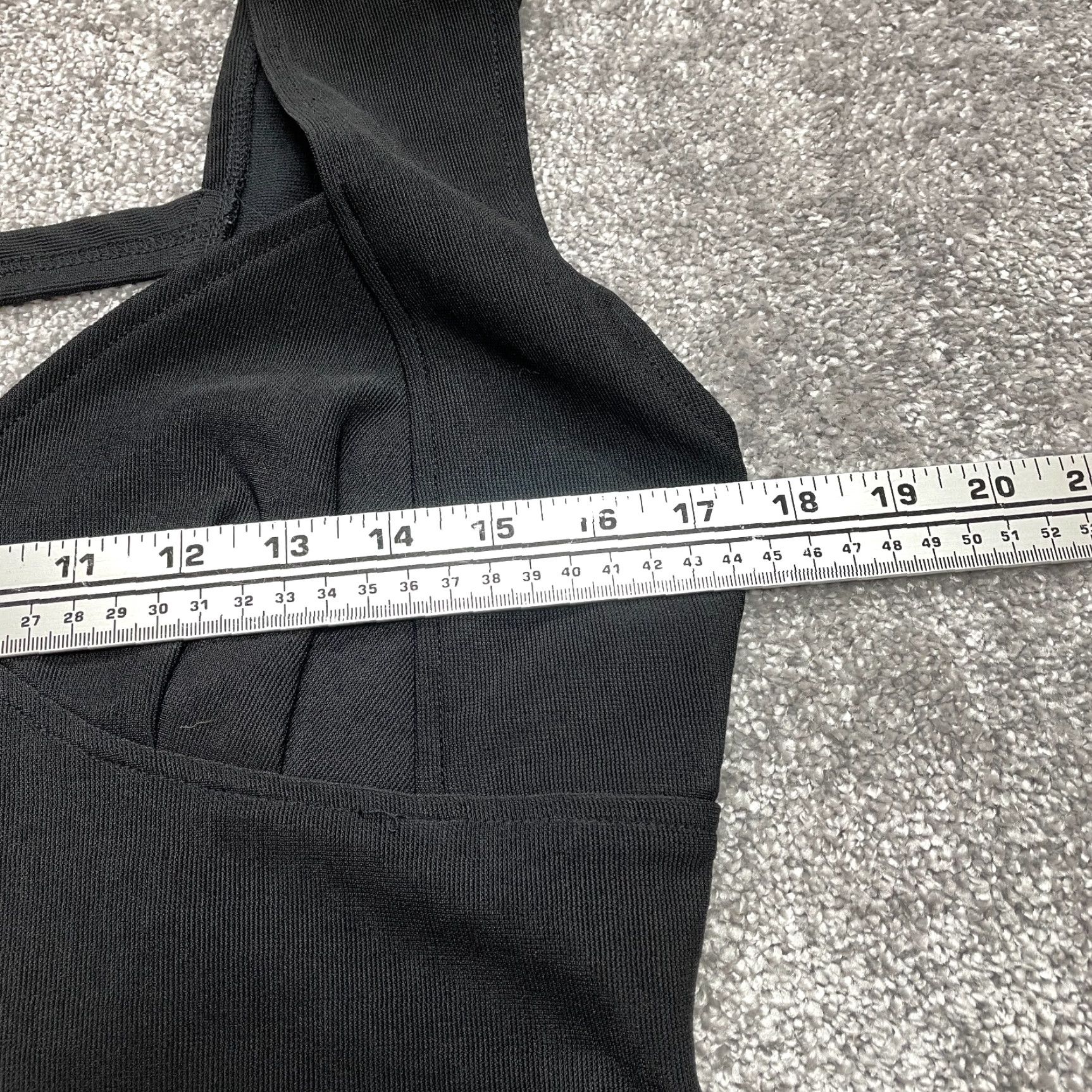 Vintage Newport News Dress Womens 14 Black Sleeveless Criss Cross Neck Midi Solid Size XL / US 12-14 / IT 48-50 - 4 Thumbnail