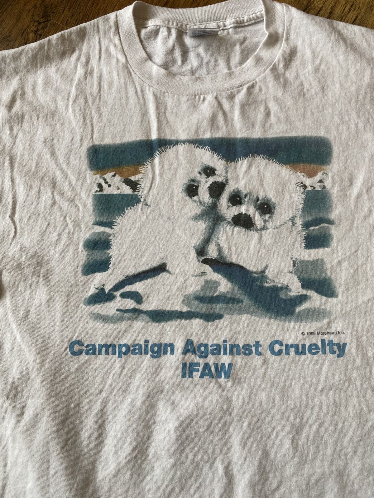 Delta × Vintage Vintage Merch 1999y. tee Morehead Inc. Size US L / EU 52-54 / 3 - 3 Thumbnail