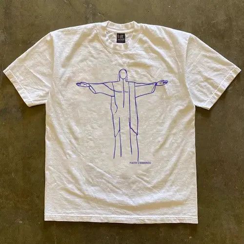 Japanese Brand × Vintage White casual retro God print cotton t-shirt Size US M / EU 48-50 / 2 - 1 Thumbnail