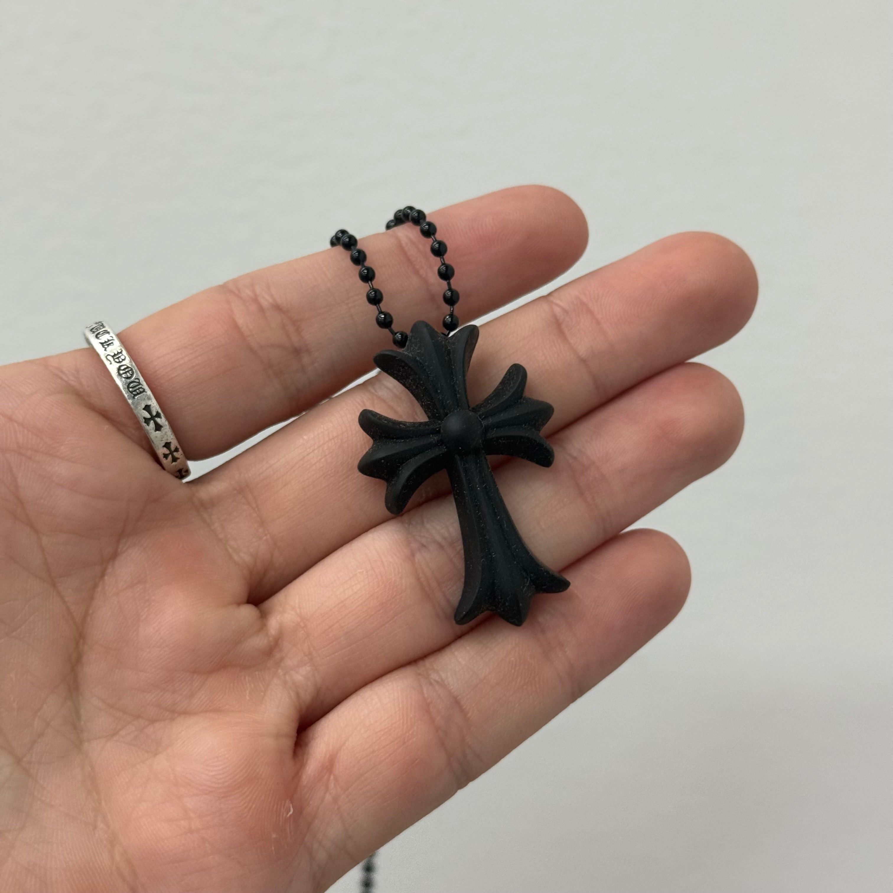 Chrome Hearts Chrome Hearts Silicone Black Cross Pendant Size ONE SIZE - 1 Thumbnail