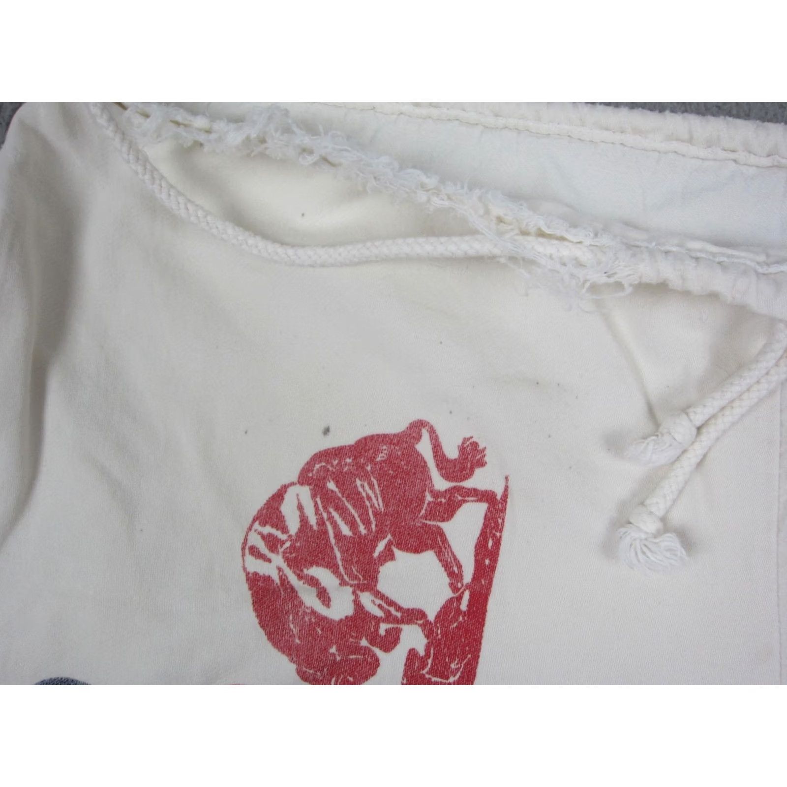 Vintage Vintage USSR Tobacco Shorts Mens One Size White Red Bison Rice Sack 70s Size US 35 - 6 Thumbnail
