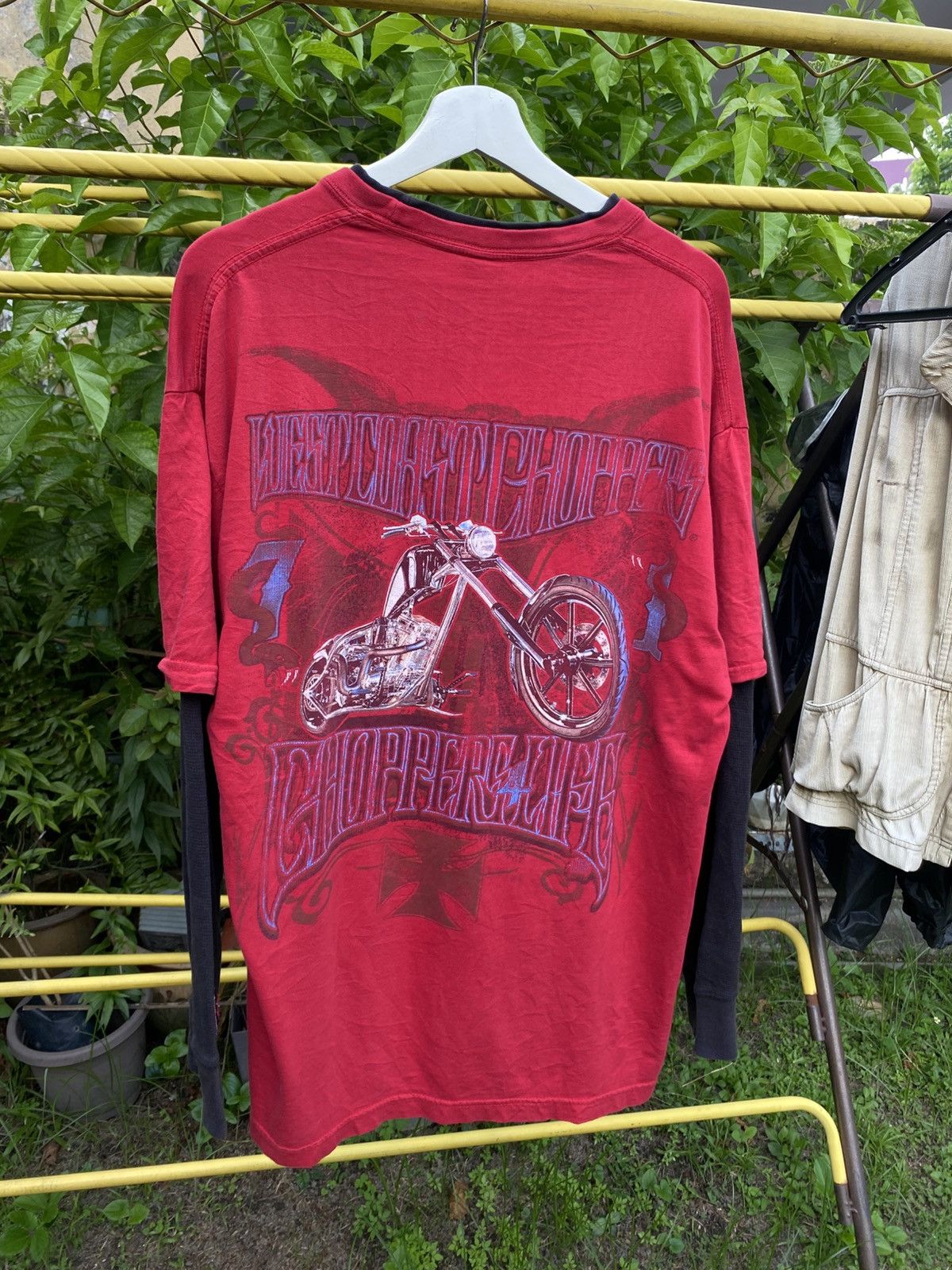 West Coast Choppers Vintage Y2K West Coast Choppers Double Sleeve Tee Size US XXL / EU 58 / 5 - 1 Thumbnail