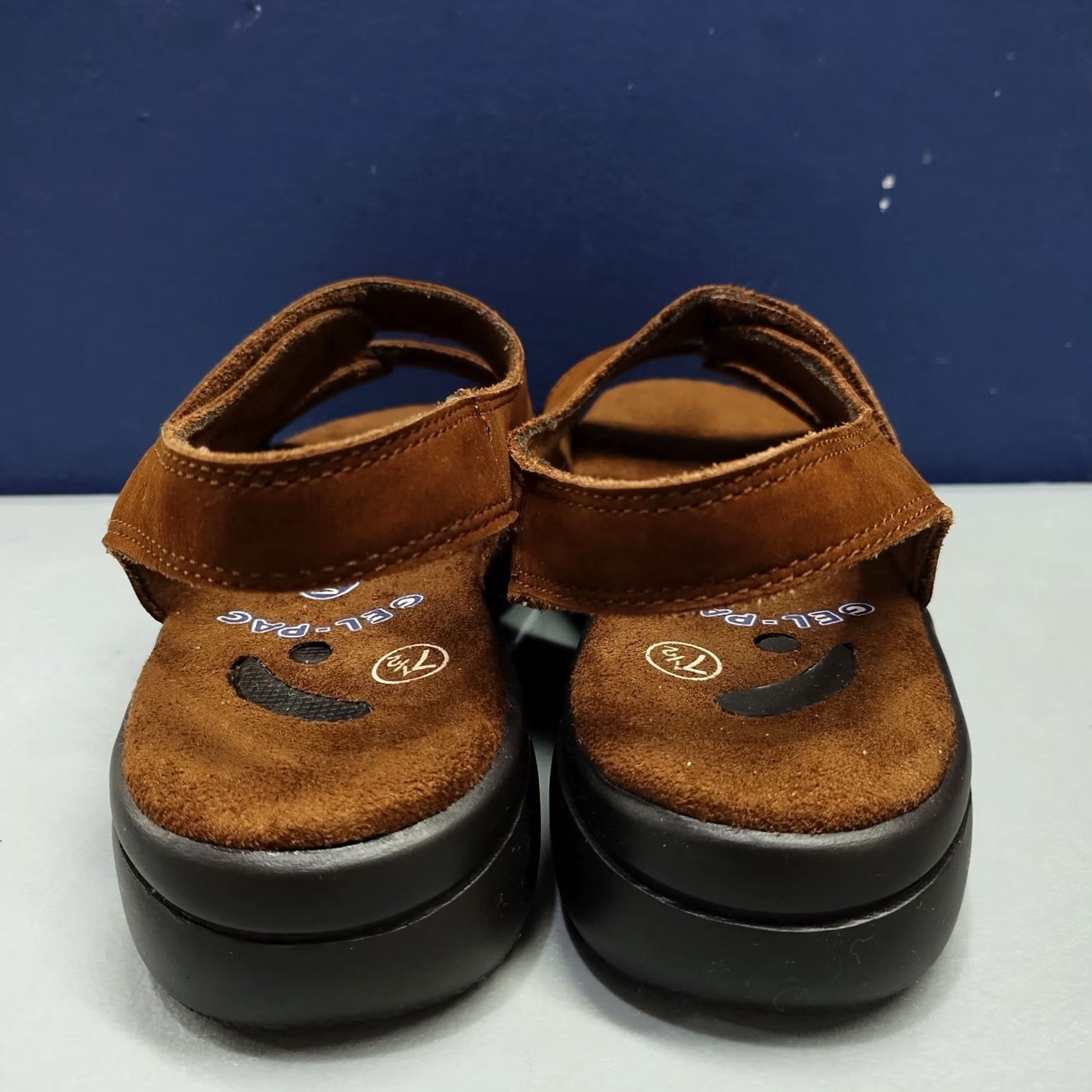 Vintage Dr. Scholl's Holly Sandals Womens Size 7.5 Brown Leather Upper Gel Pac Hook & Loop Size US 8 / IT 38 - 5 Thumbnail