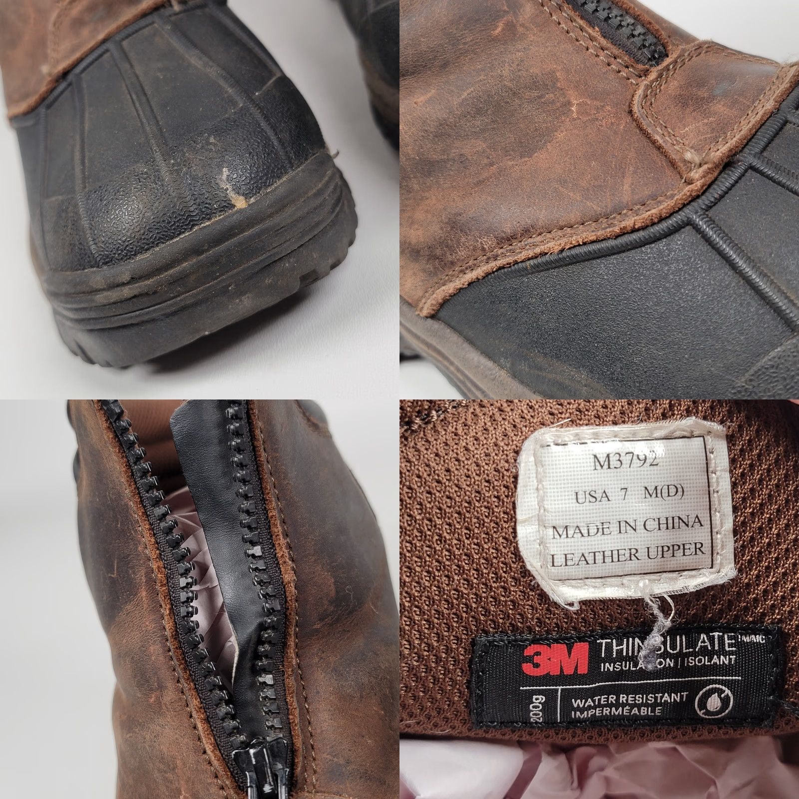 Vintage Propet Blizzard Mid Zip Boot Mens 7 M Brown/Black Boots Size US 7 / EU 40 - 9 Thumbnail