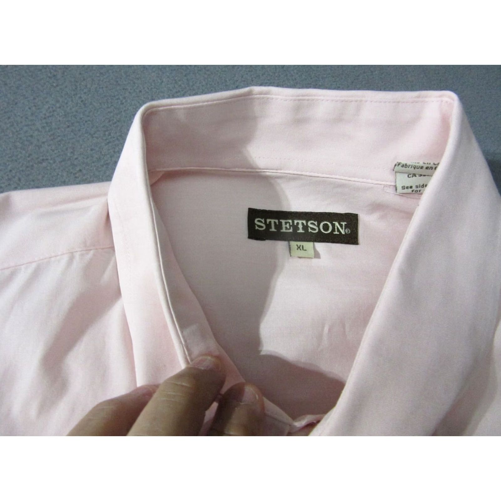 Stetson Stetson Shirt Mens XL Pink Western Classic Pleated Long Sleeve Button-Up Pockets Size US XL / EU 56 / 4 - 3 Thumbnail