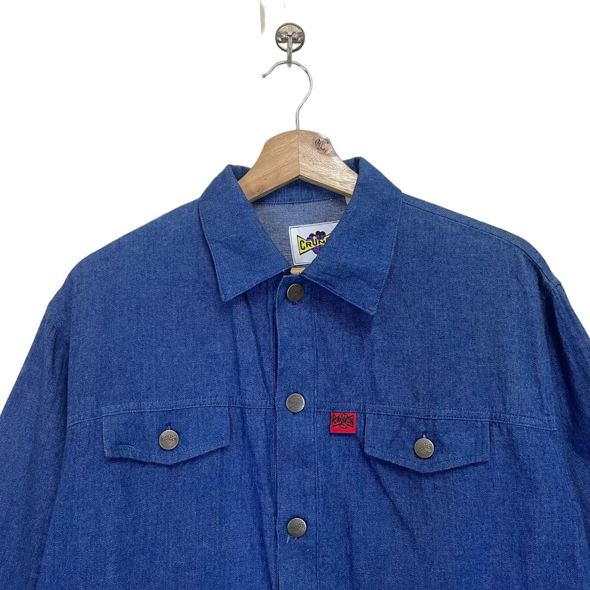 Japanese Brand VTG CRUNCH SKATERBOARDS DENIM JACKET Size S / US 4 / IT 40 - 4 Thumbnail