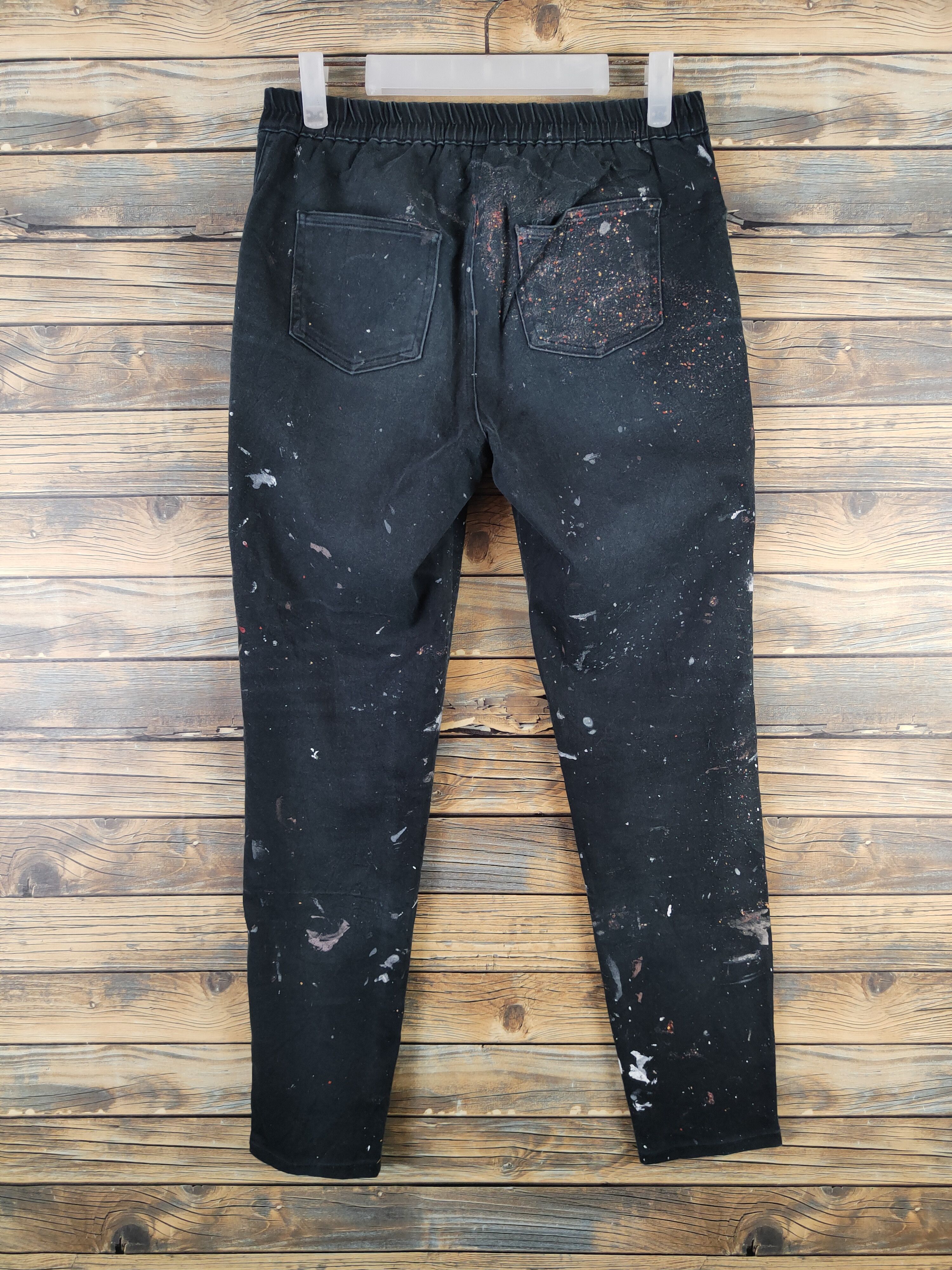 GU × Vintage GU Black painter jogger Pants #W2213 Size 28" / US 6 / IT 42 - 7 Thumbnail