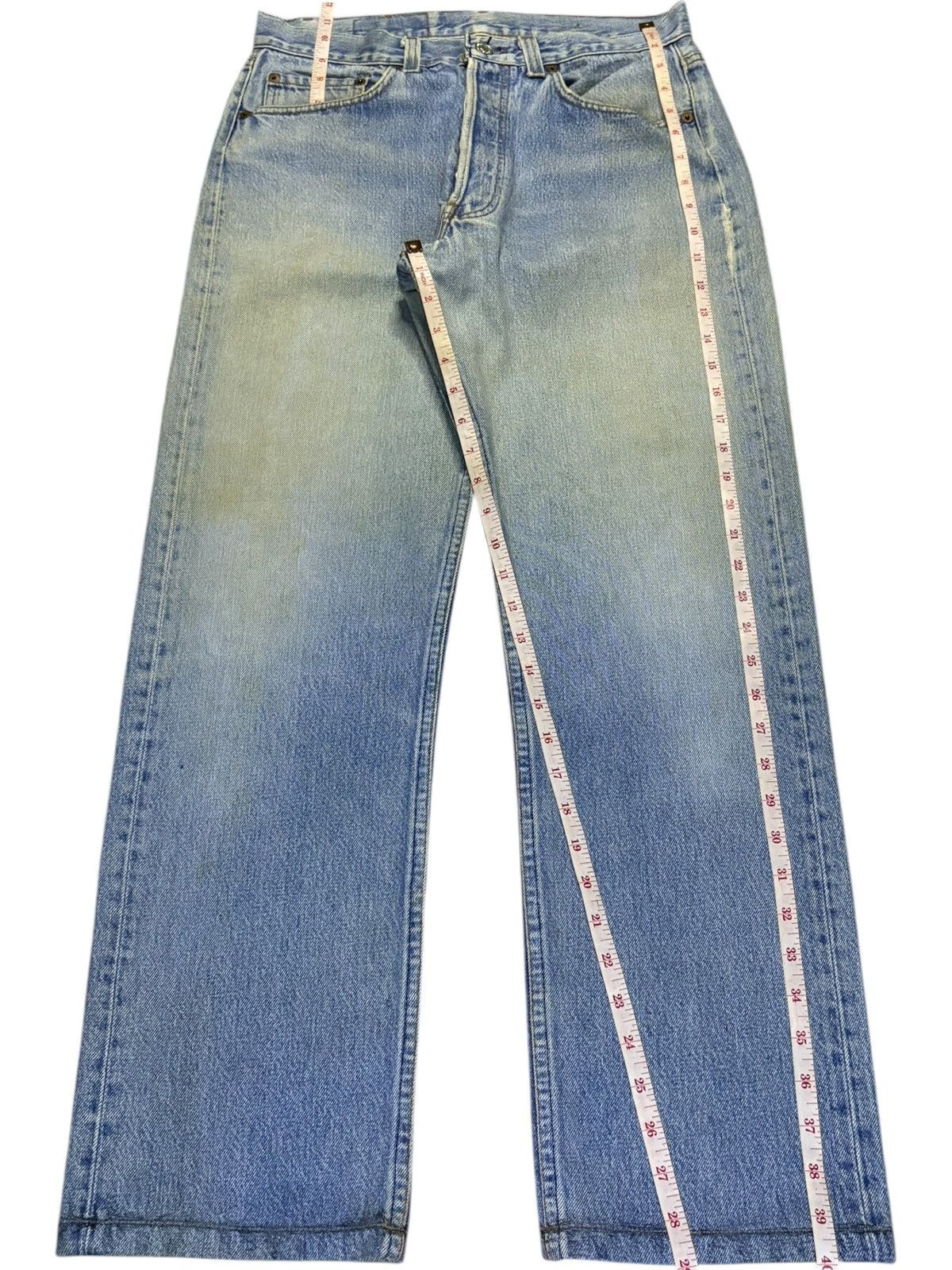Levi's Vintage 80s Levis 501 Mud Wash Distressed Loose Jeans Size US 30 / EU 46 - 12 Thumbnail