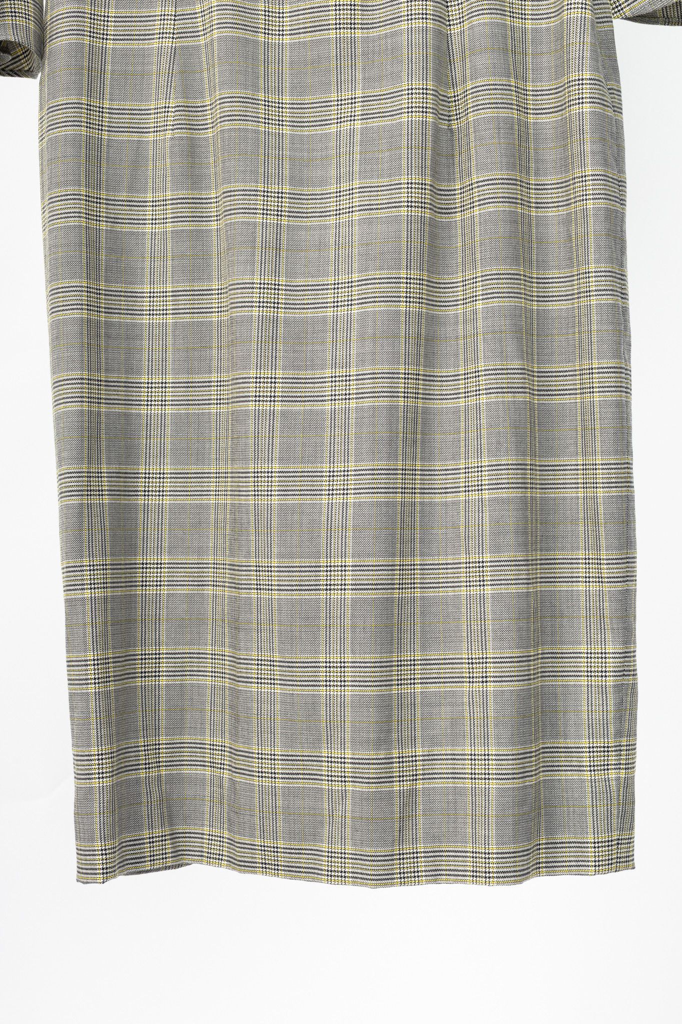 Escada Escada Dinfo Limonade Glen-Plaid Wool Flounce-Sleeve Dress Size S / US 4 / IT 40 - 6 Thumbnail