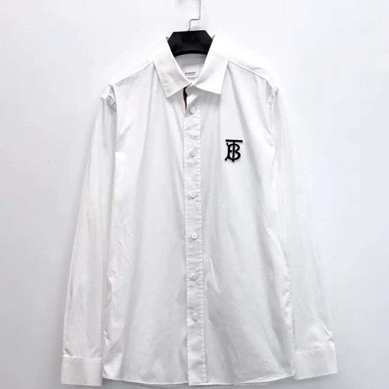 Burberry White Long Sleeve Shirt for Men