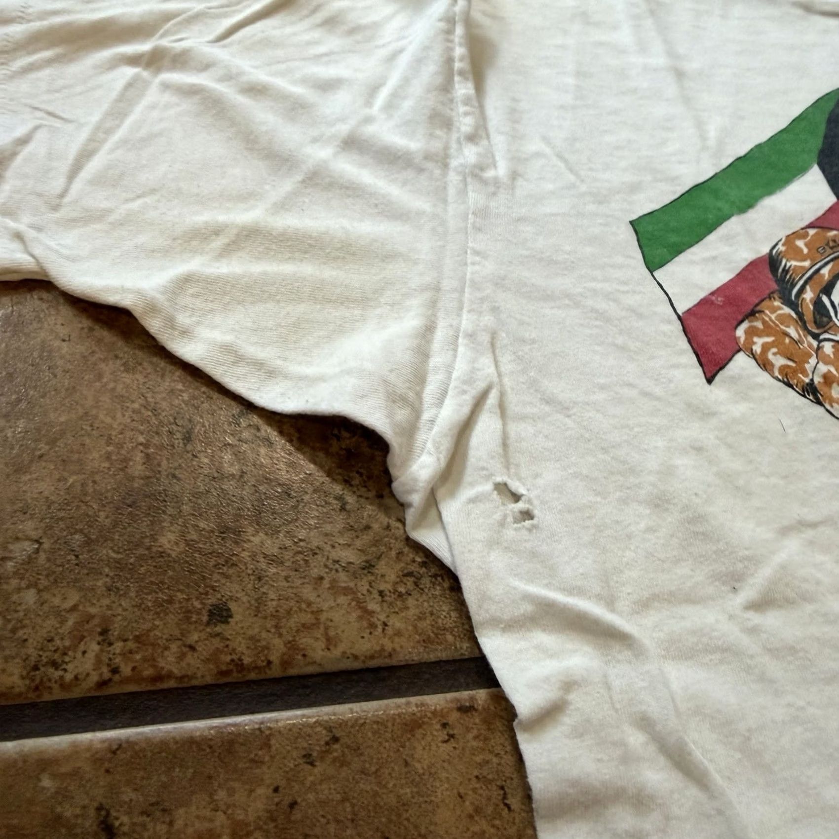 Vintage VTG Mickey Mouse Desert Storm Shirt 1991 Single Stitch Made USA Large Parody T-Shirt Mens Size US L / EU 52-54 / 3 - 7 Thumbnail