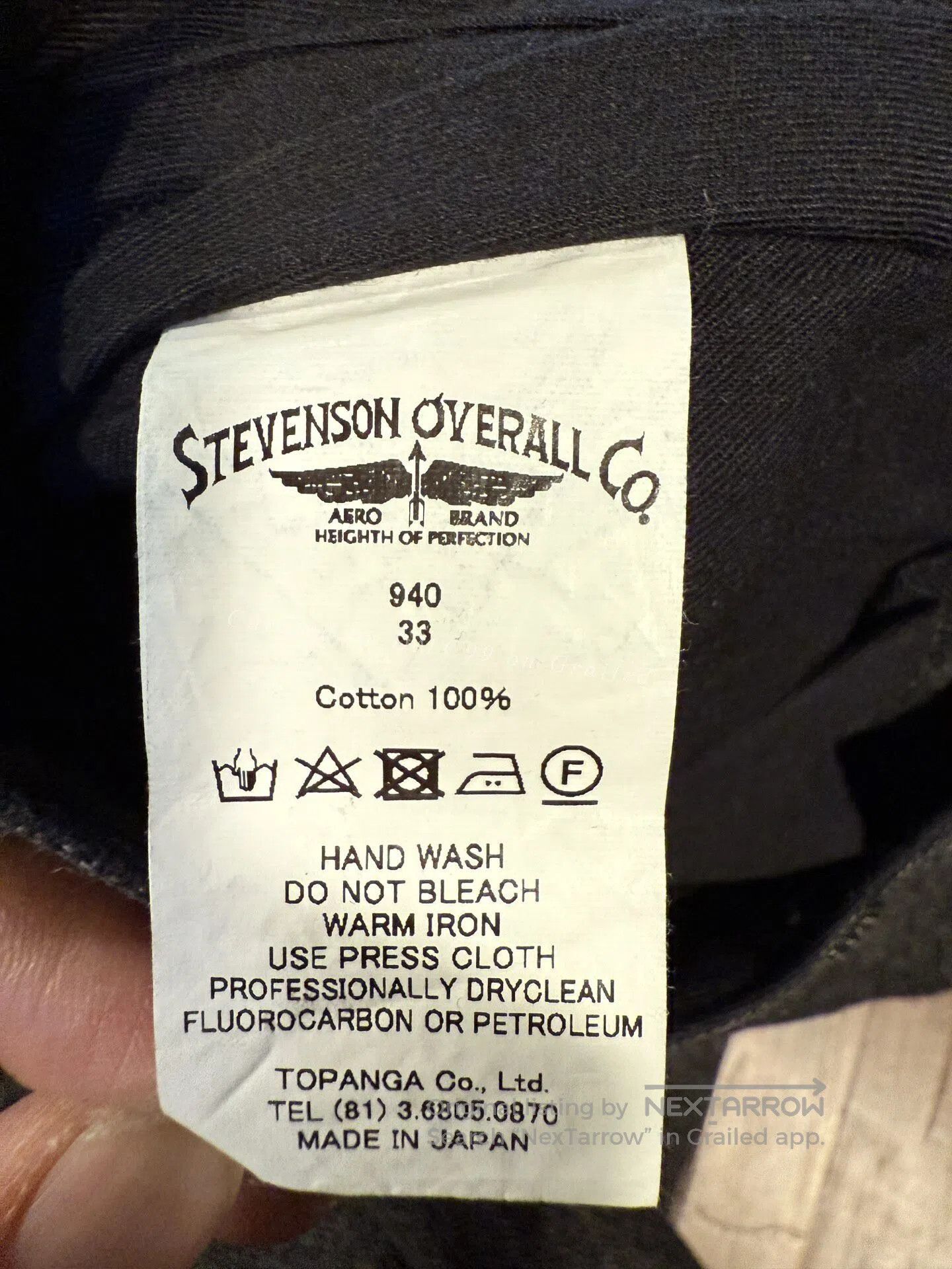 Stevenson Overall Co. Stevenson Overall Co 940 Work Pants. Size US 33 - 4 Thumbnail