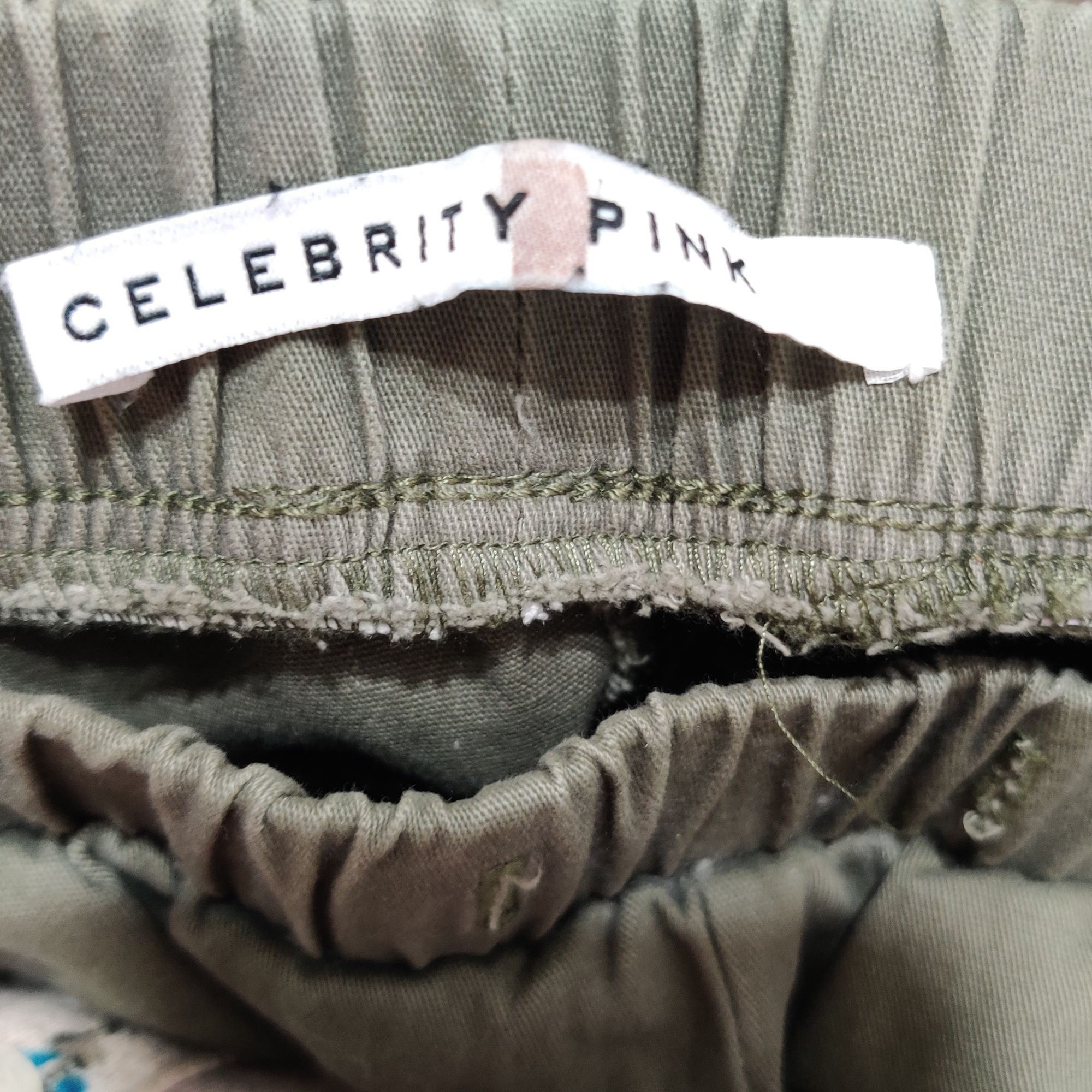 Other Celebrity Pink XS Olive Green Cargo Jogger Pants Elastic Wai Size 27" / US 4 / IT 40 - 4 Thumbnail