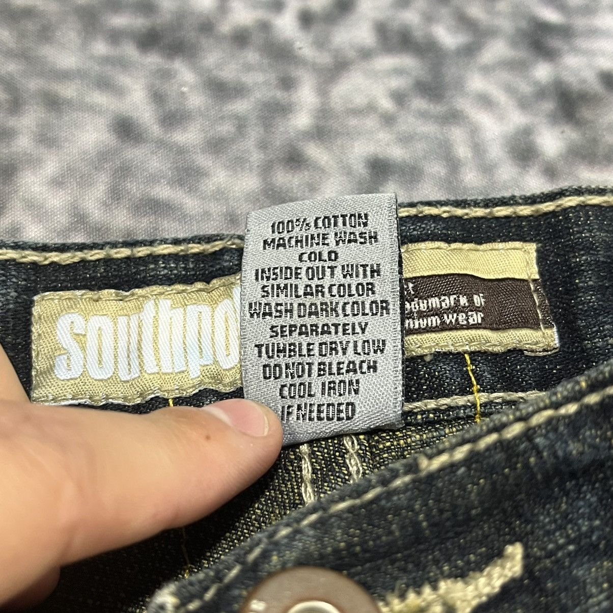 Southpole VINTAGE Y2K SOUTHPOLE GRUNGE SKATER BAGGY WIDE LEG JEANS Size US 28 / EU 44 - 10 Thumbnail