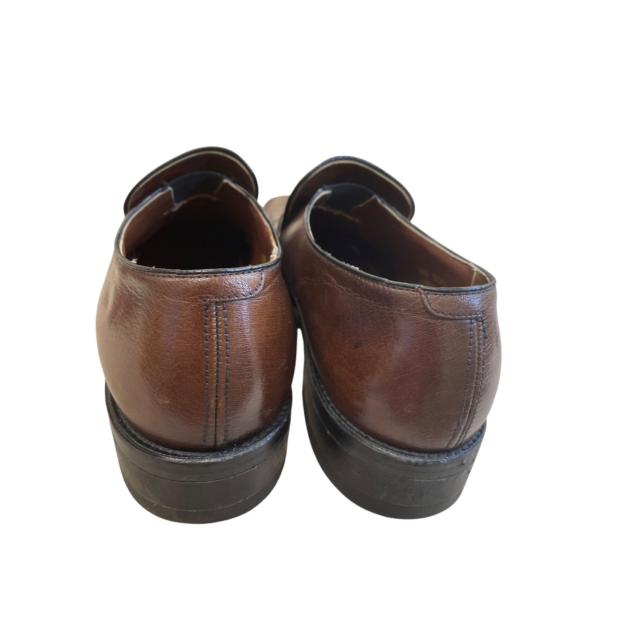 Freeman Freeman Free Flex Mens Brown Leather Slip-On Loafers Shoes S Size US 10.5 / EU 43-44 - 9 Thumbnail