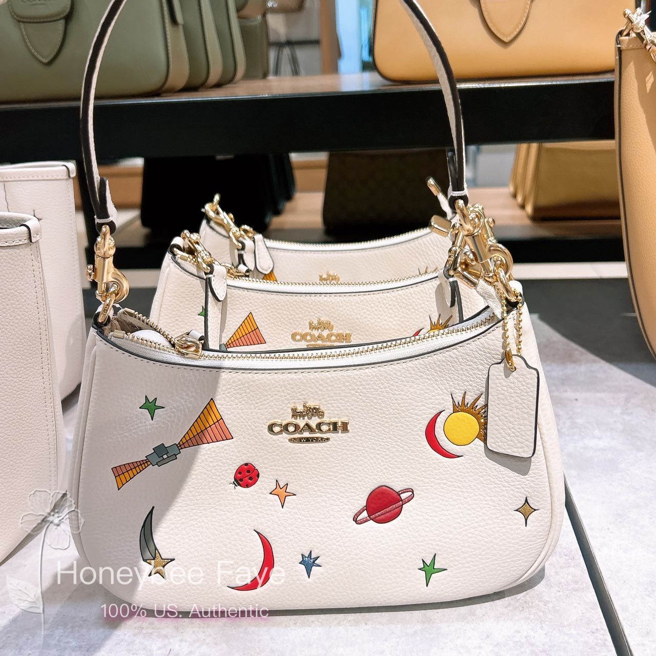 Coach Observed By Us Teri Shoulder Bag In Leather With Print CU388 Size ONE SIZE - 2 Thumbnail