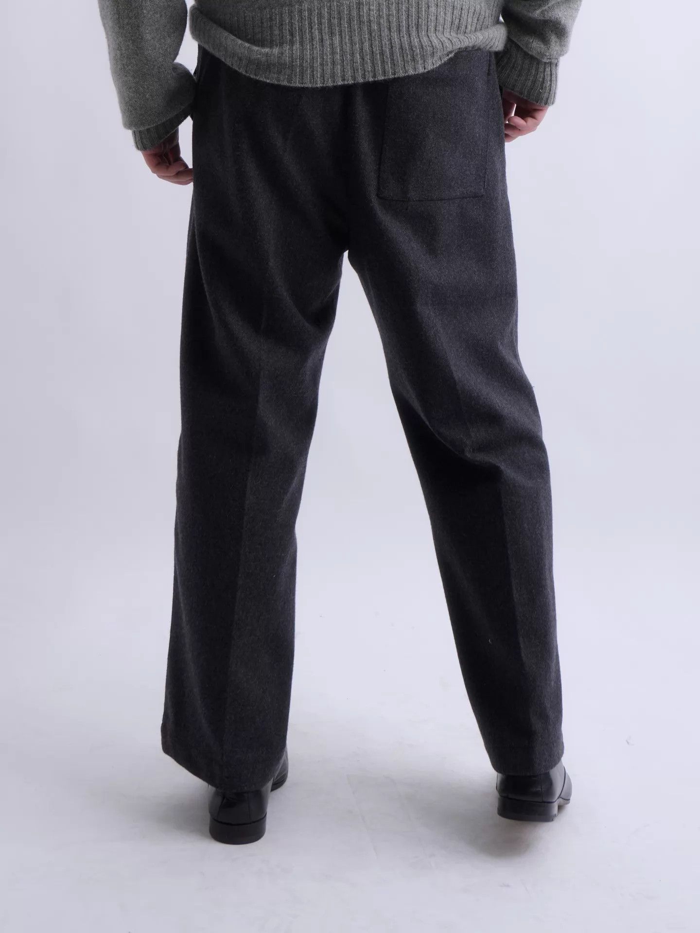 OAMC OAMC Dark Gray Wool Blend Drawstring Straight Trousers L Size US 34 / EU 50 - 4 Thumbnail