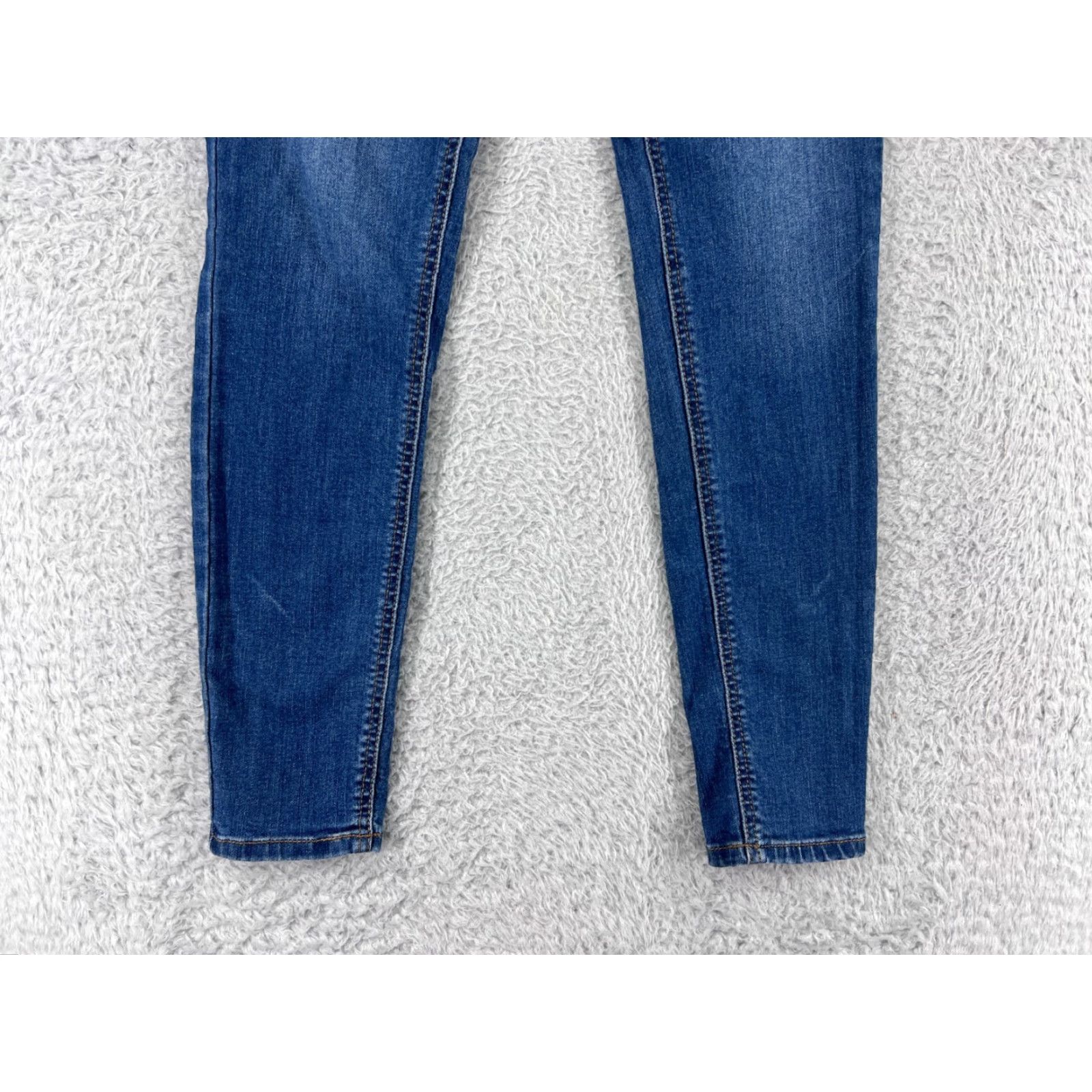 Vintage ENJEAN Jeans Womens 7 Blue Denim Cotton Stretch Skinny Tapered 26x26 Size 28" / US 6 / IT 42 - 6 Thumbnail