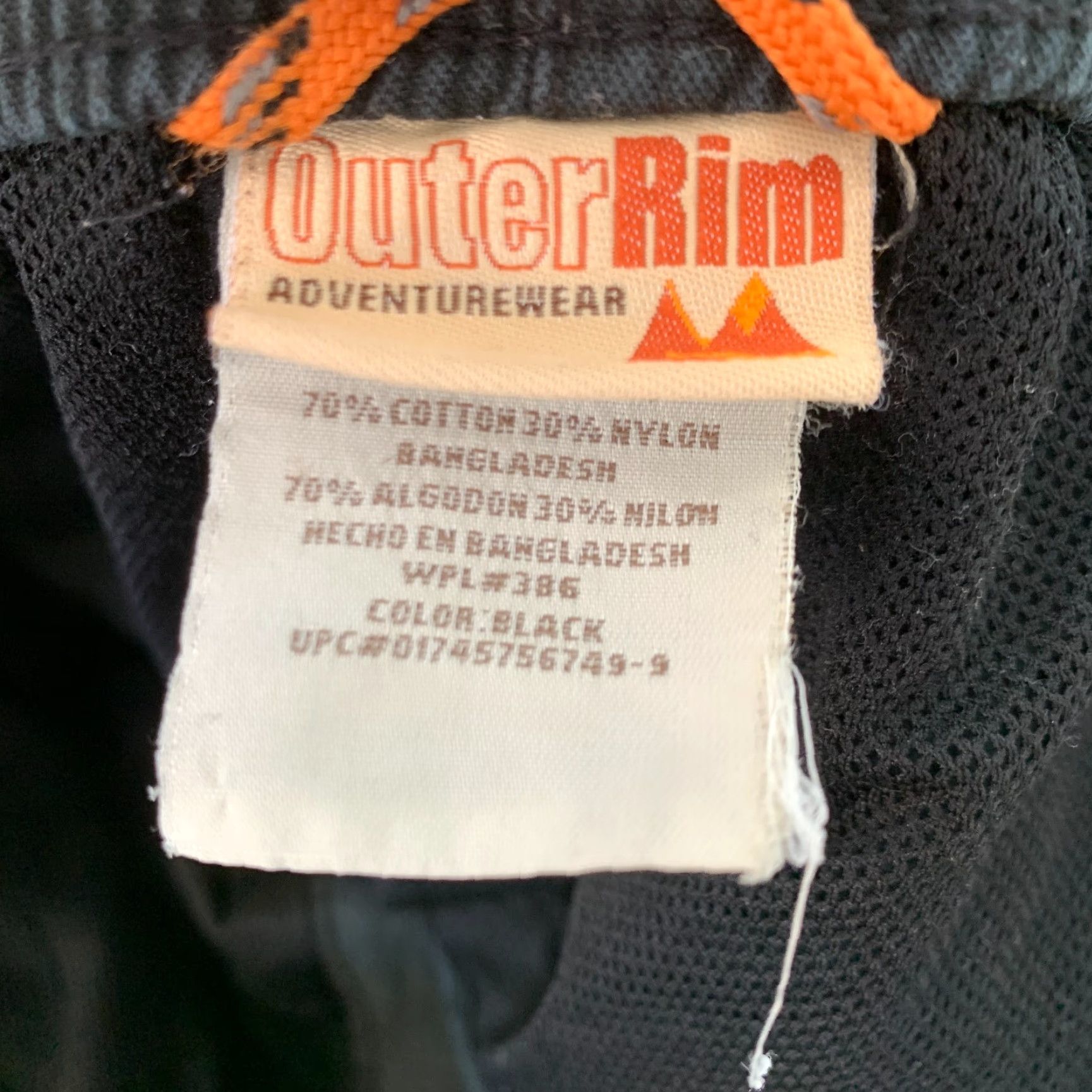 Vintage VINTAGE Outer Rim Cargo Pants Men Large Black Cotton/Nylon Canvas 90s Athletic Straight Functional Size US 33 - 4 Thumbnail
